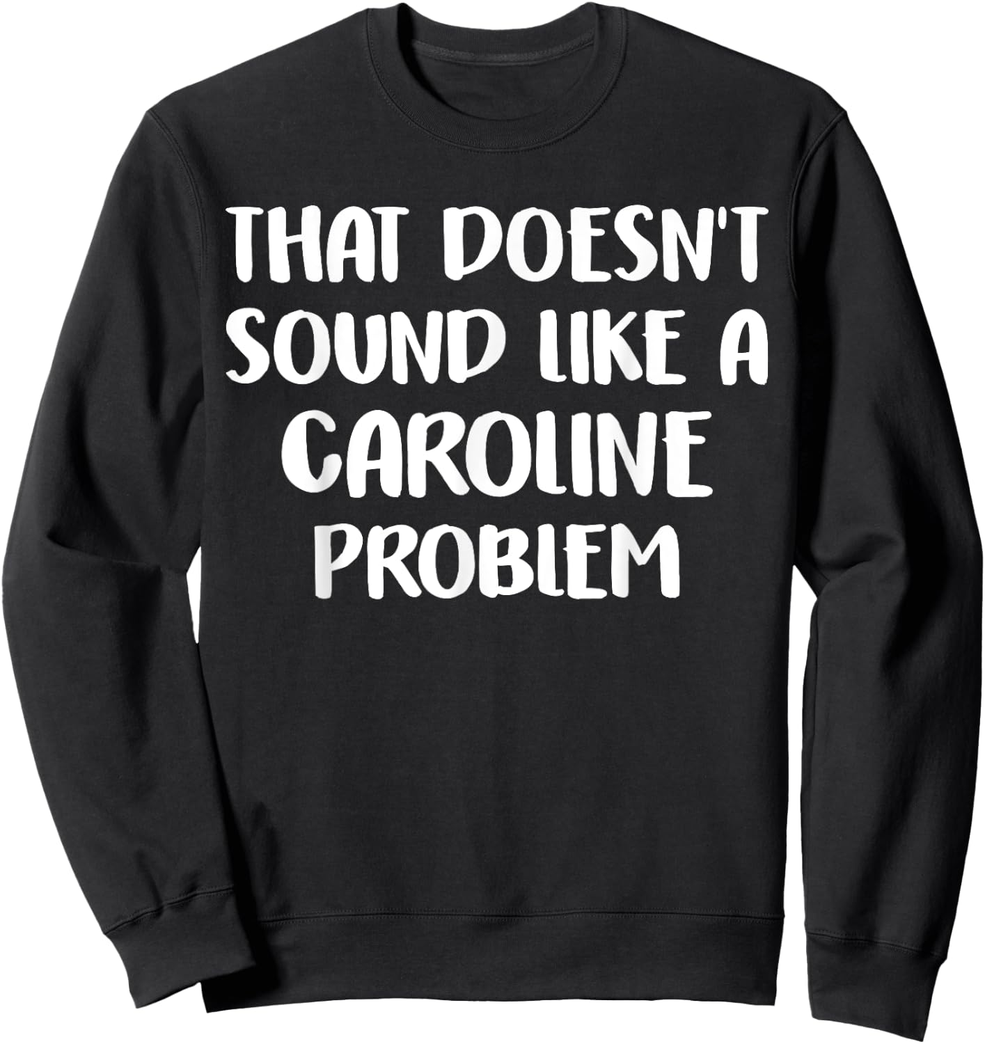 CAROLINE Personalized Cute Flower Girls CAROLINE Name Sweatshirt - Sweatshirt | Black