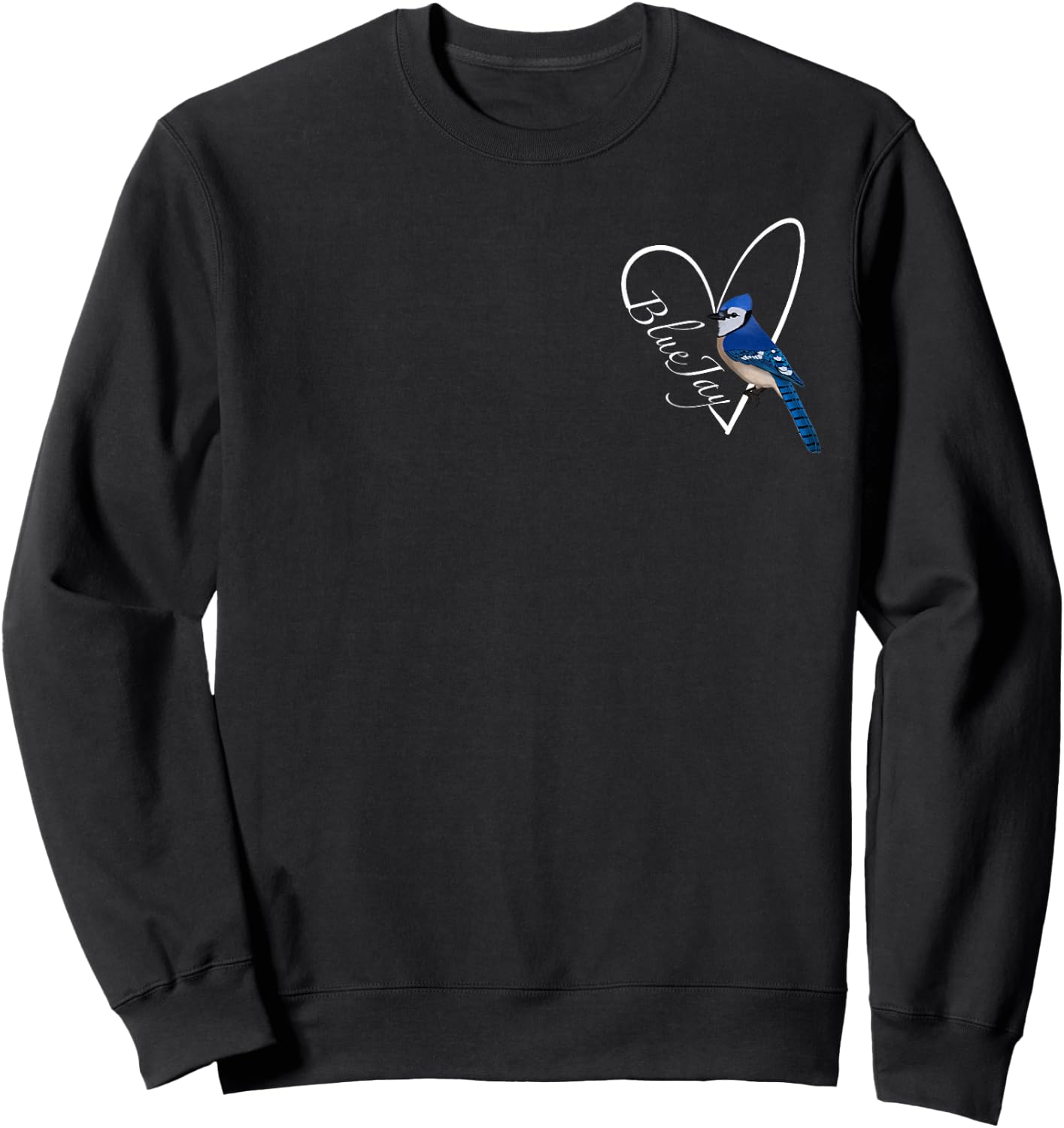 Blue Jay Bird Birdlover Birdwatcher Animal Biologist Sweatshirt - Sweatshirt | Black