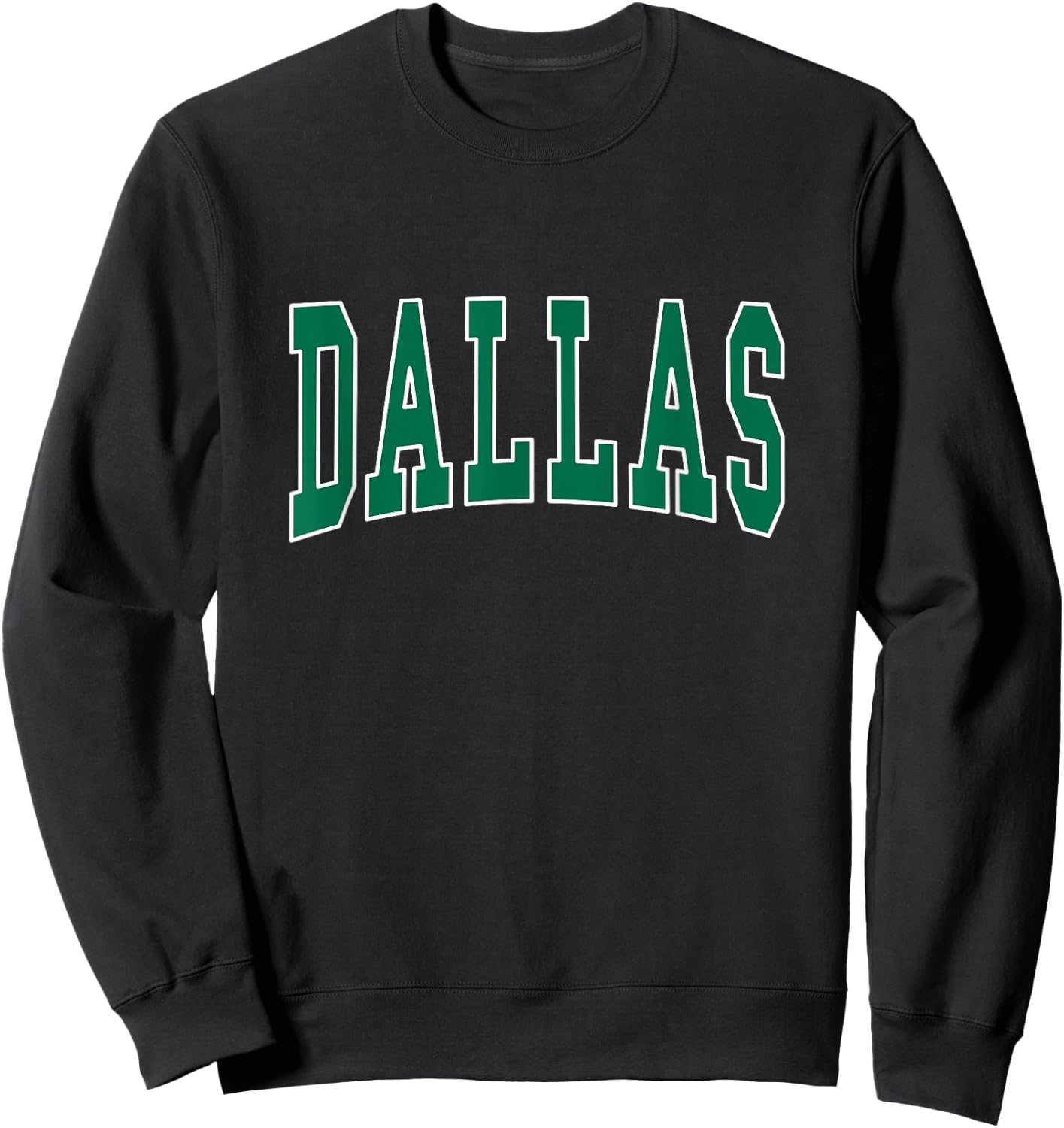 Graphic Apparel Co. - DALLAS Hometown Pride Throwback Design Classic - Black - Small - -Adult - Short Sleeve Sweatshirt - Sweatshirt | Black