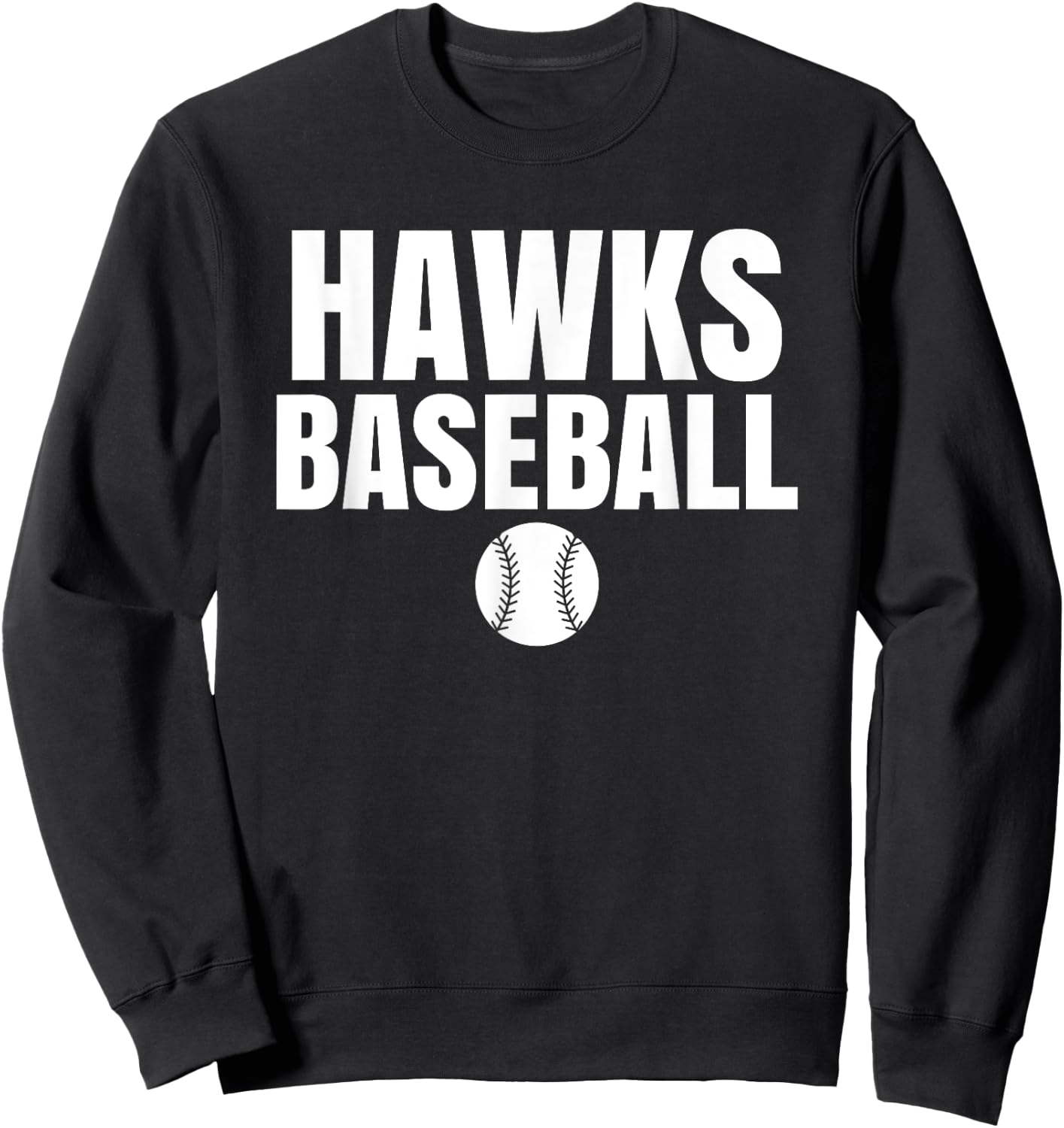Hawks Red Oak Baseball Sweatshirt - Sweatshirt | Black