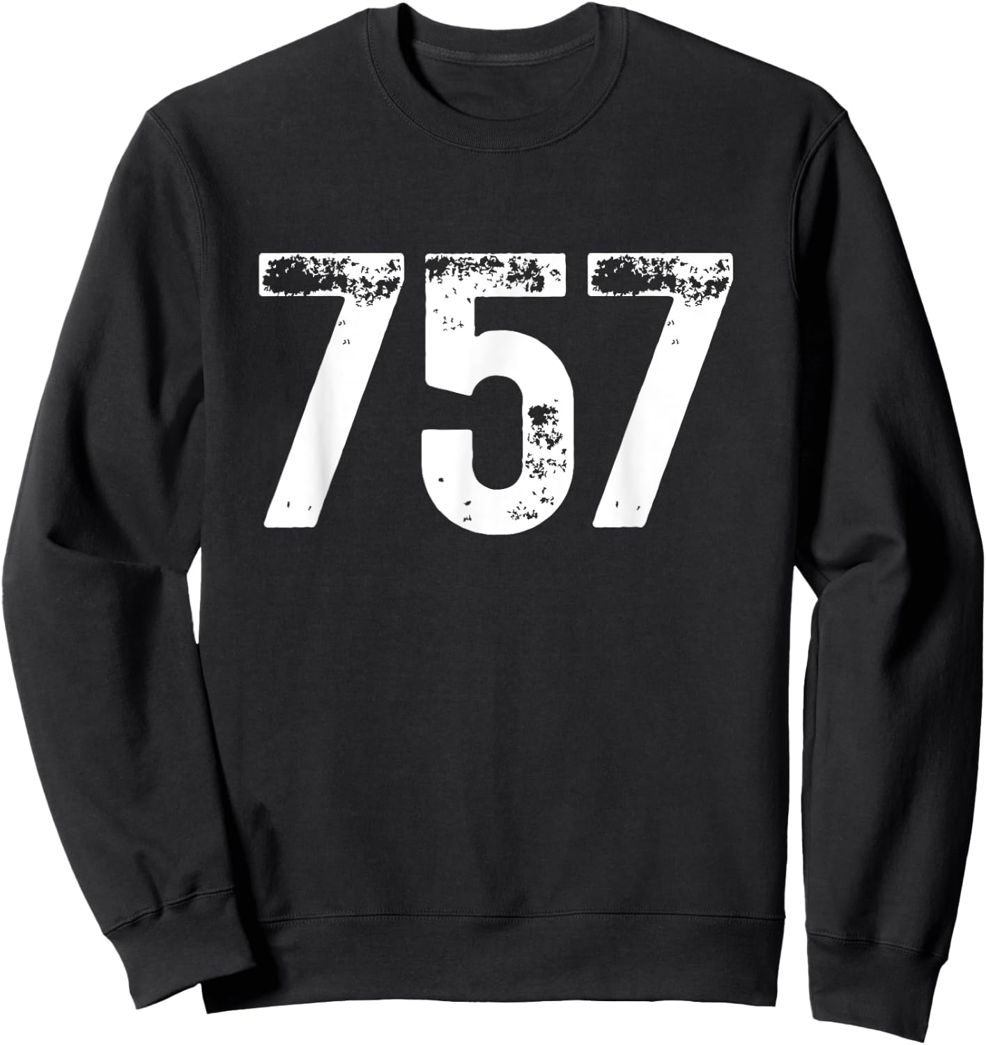 Area Code 757 Virginia Beach Virginia SEVEN FIVE SEVEN 757 Women Sweatshirt - Sweatshirt | Black