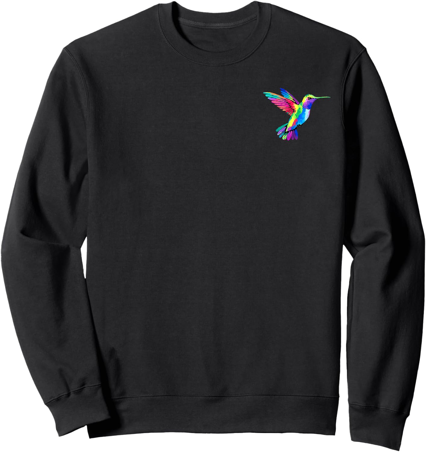 Hummingbird in the pocket - Watercolor hummingbird Sweatshirt - Sweatshirt | Black