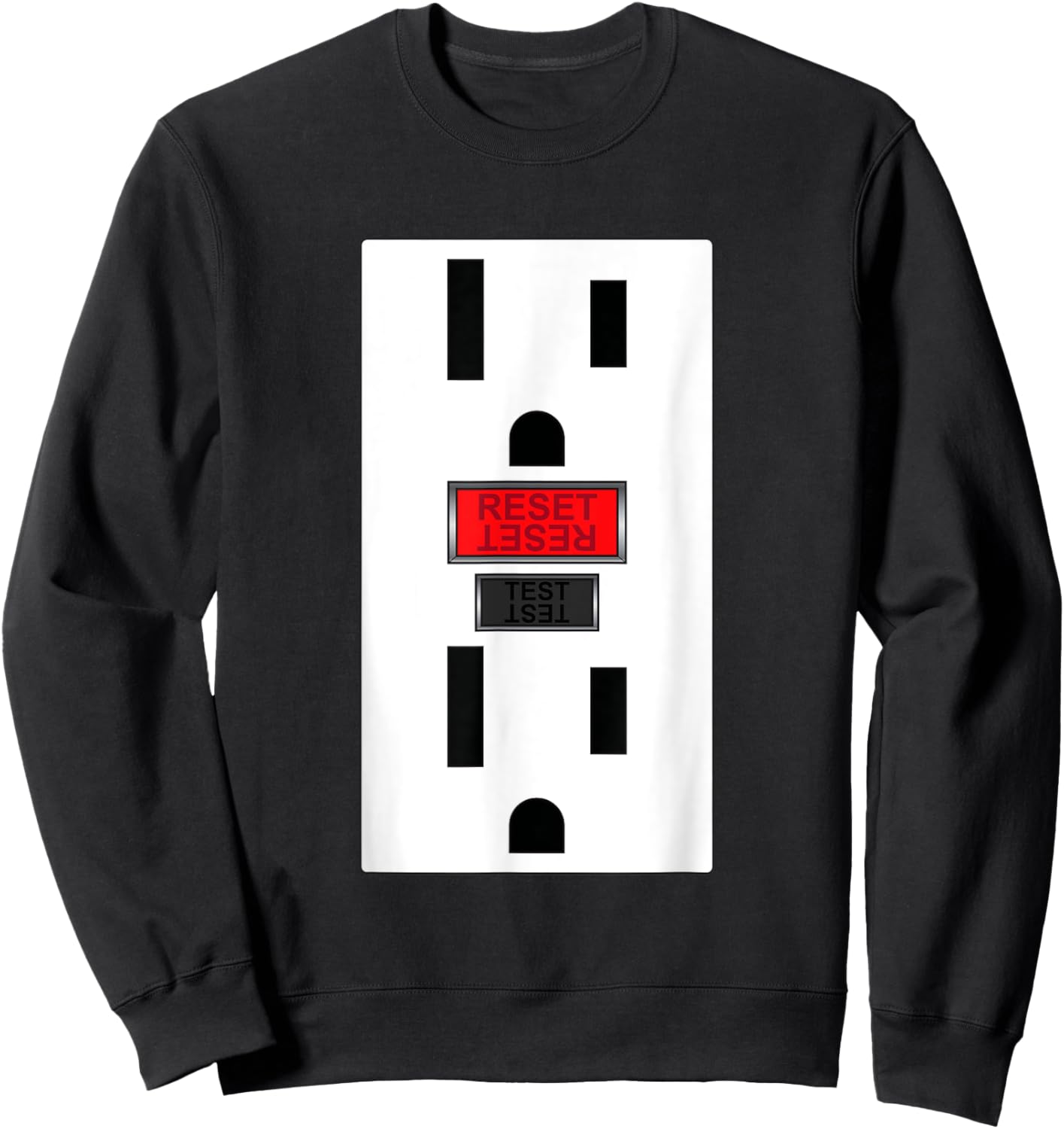 Electrical Outlet Socket Funny Halloween For Couple Sweatshirt - Sweatshirt | Black