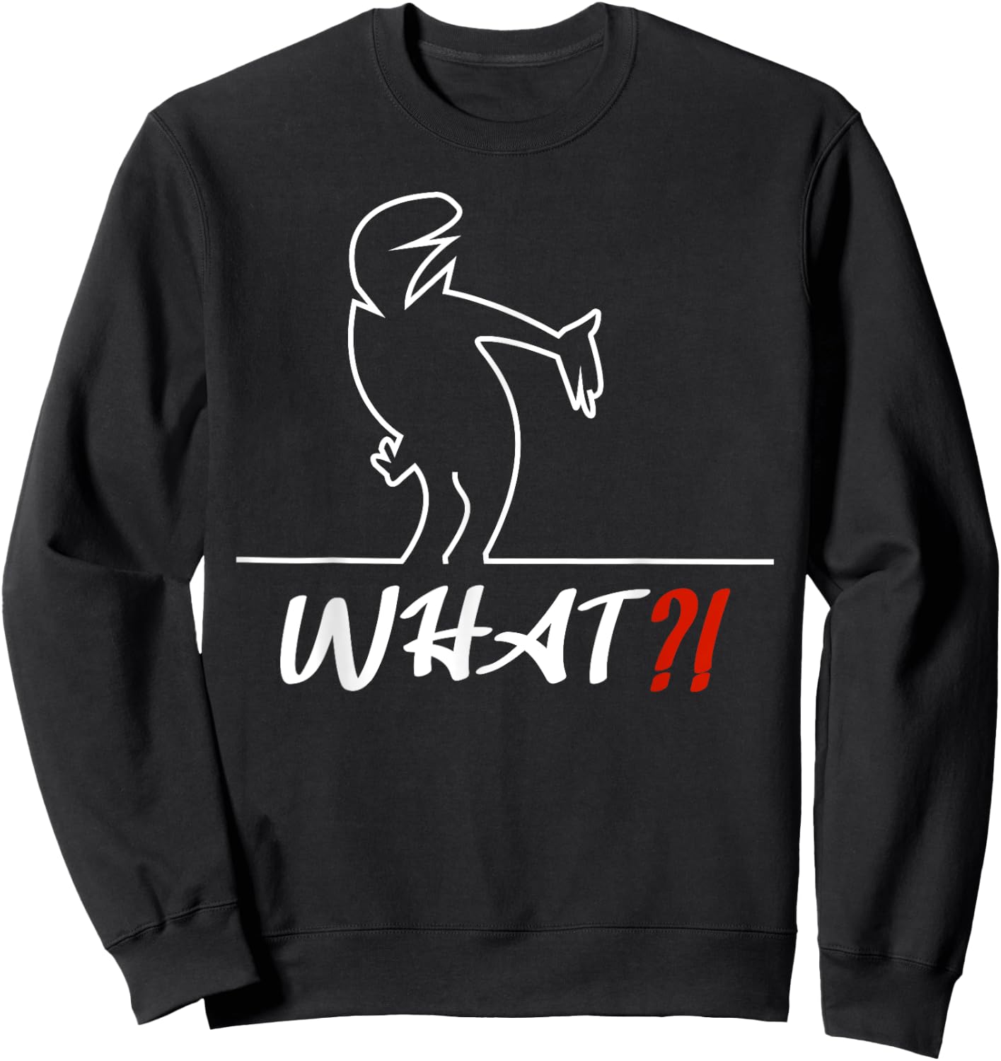 with German Text "Lustiges Mann sags was? - WHAT?!", black Sweatshirt - Sweatshirt | Black
