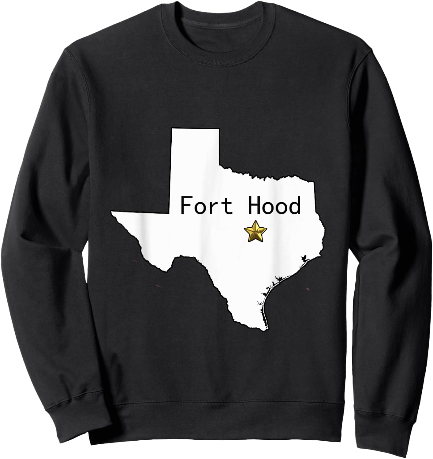 Fort Hood Military Base - Army Post at Killeen, TX design Sweatshirt - Sweatshirt | Black