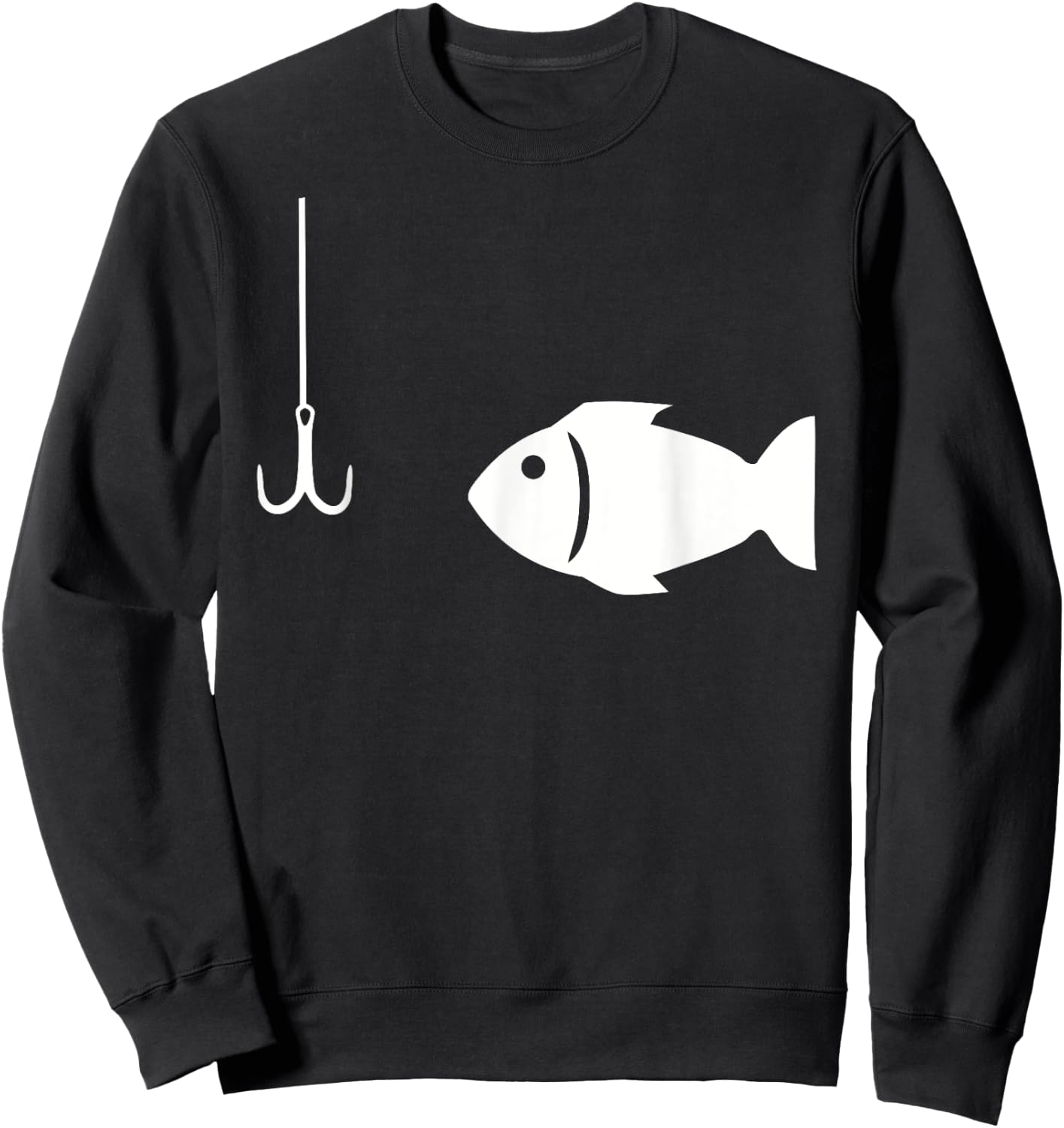 Fish and hook Sweatshirt - Sweatshirt | Black
