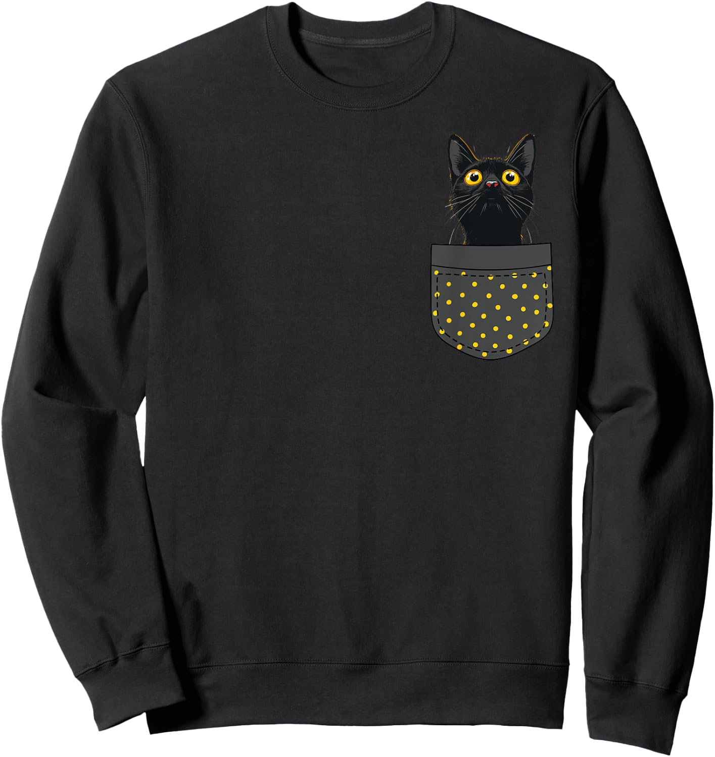 Lustige schwarze Katze in der Tasche für Katzen Mama und Katzenpapa Sweatshirt - Sweatshirt | Black
