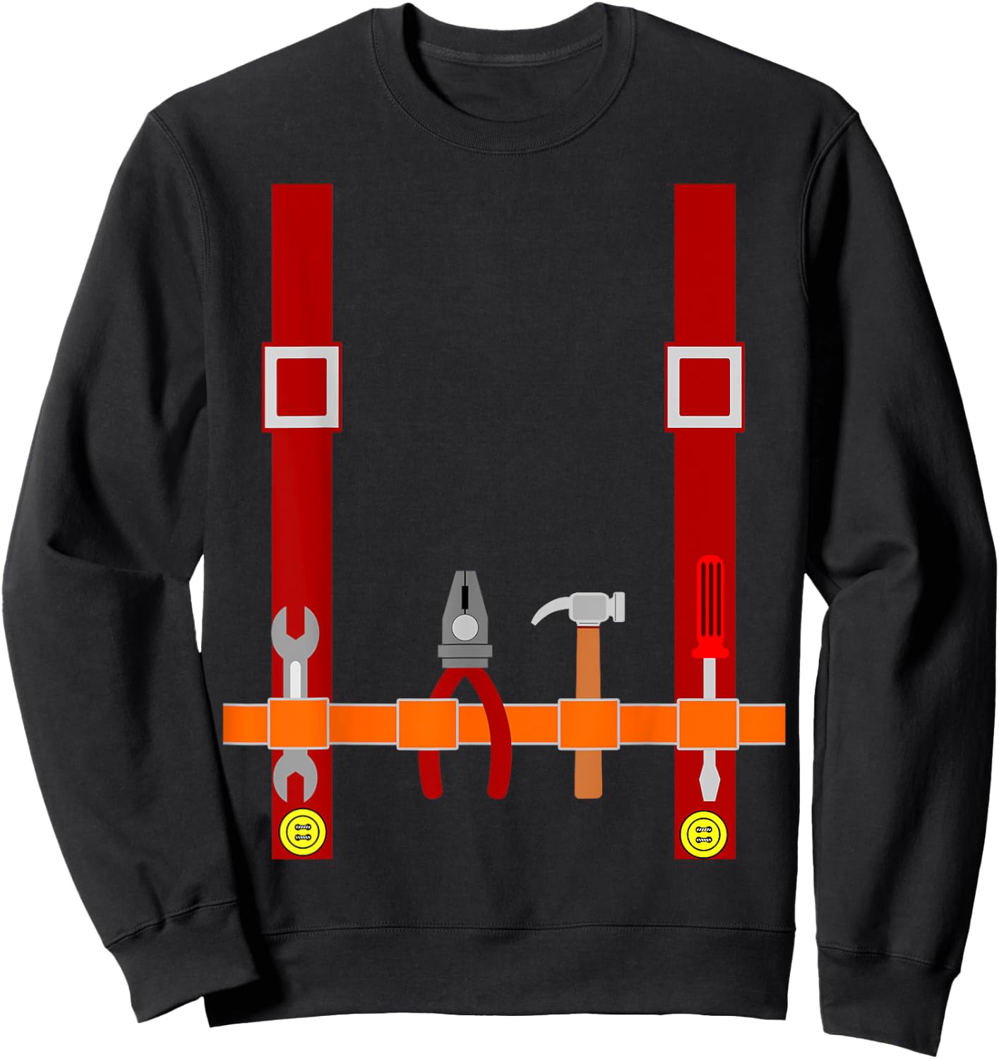 Men's Plumber Costume Sweatshirt - Sweatshirt | Black