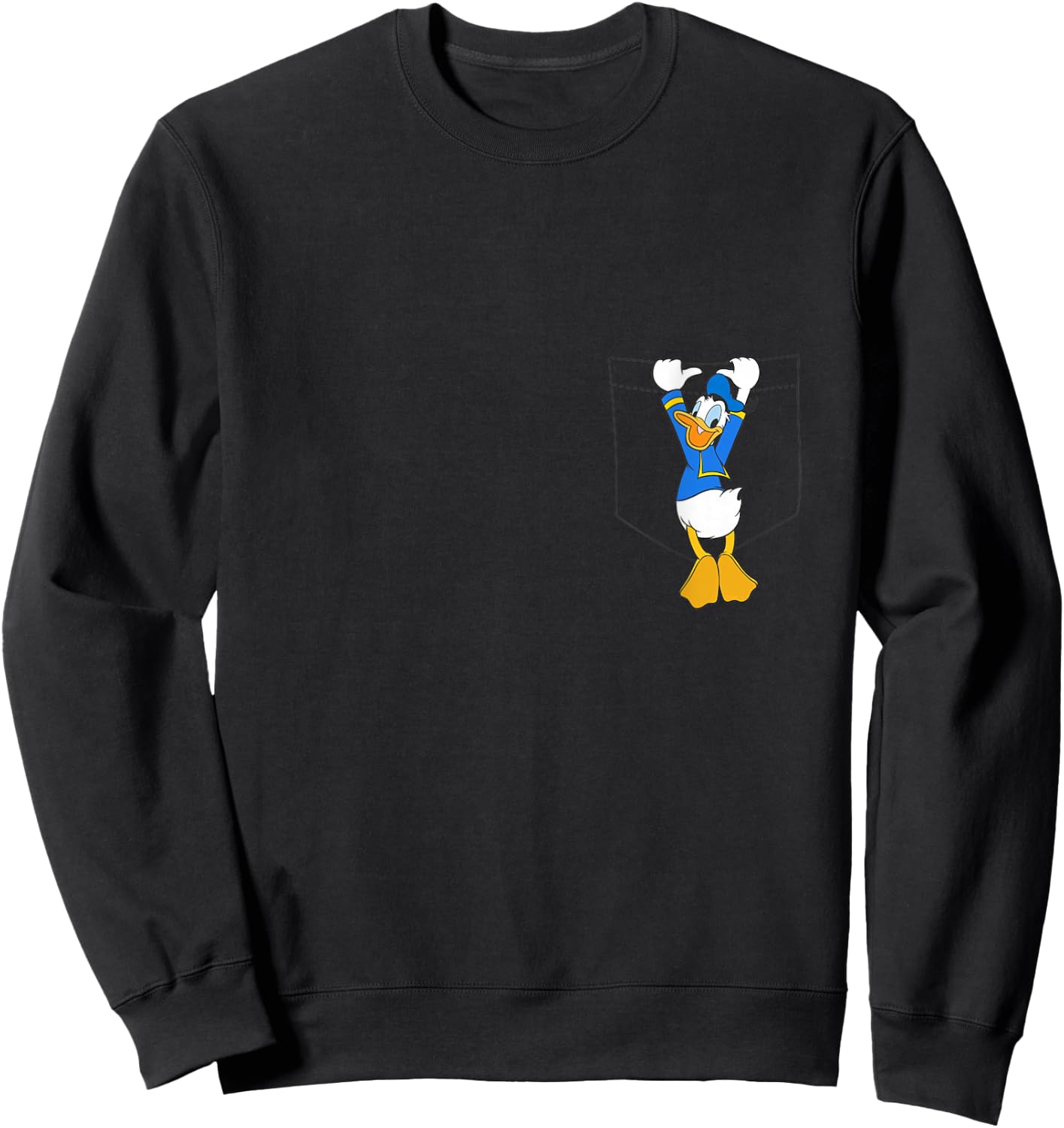 Disney Mickey & Friends Donald Duck Small Pocket Sweatshirt - Sweatshirt | Black