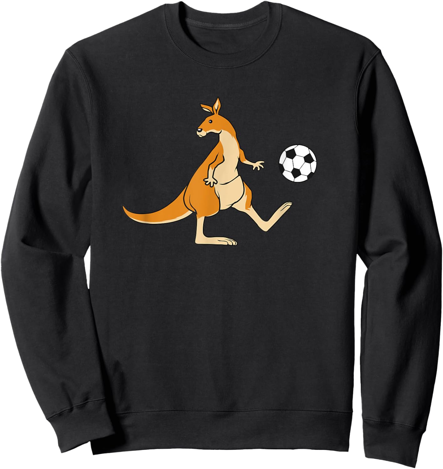 Kangaroo Soccer Australian Ball Sports Sweatshirt - Sweatshirt | Black