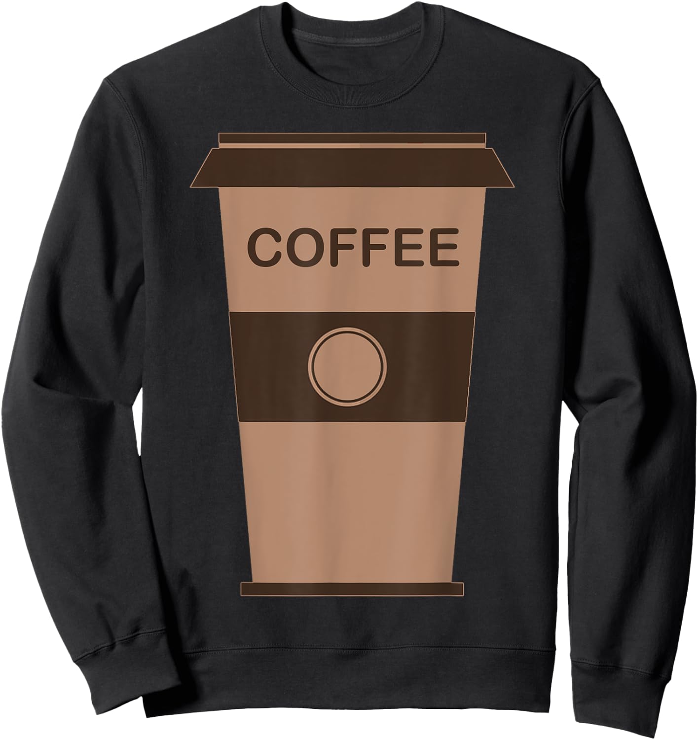 Coffee Cup Halloween Costume - Match With Donut Costume Sweatshirt - Sweatshirt | Black