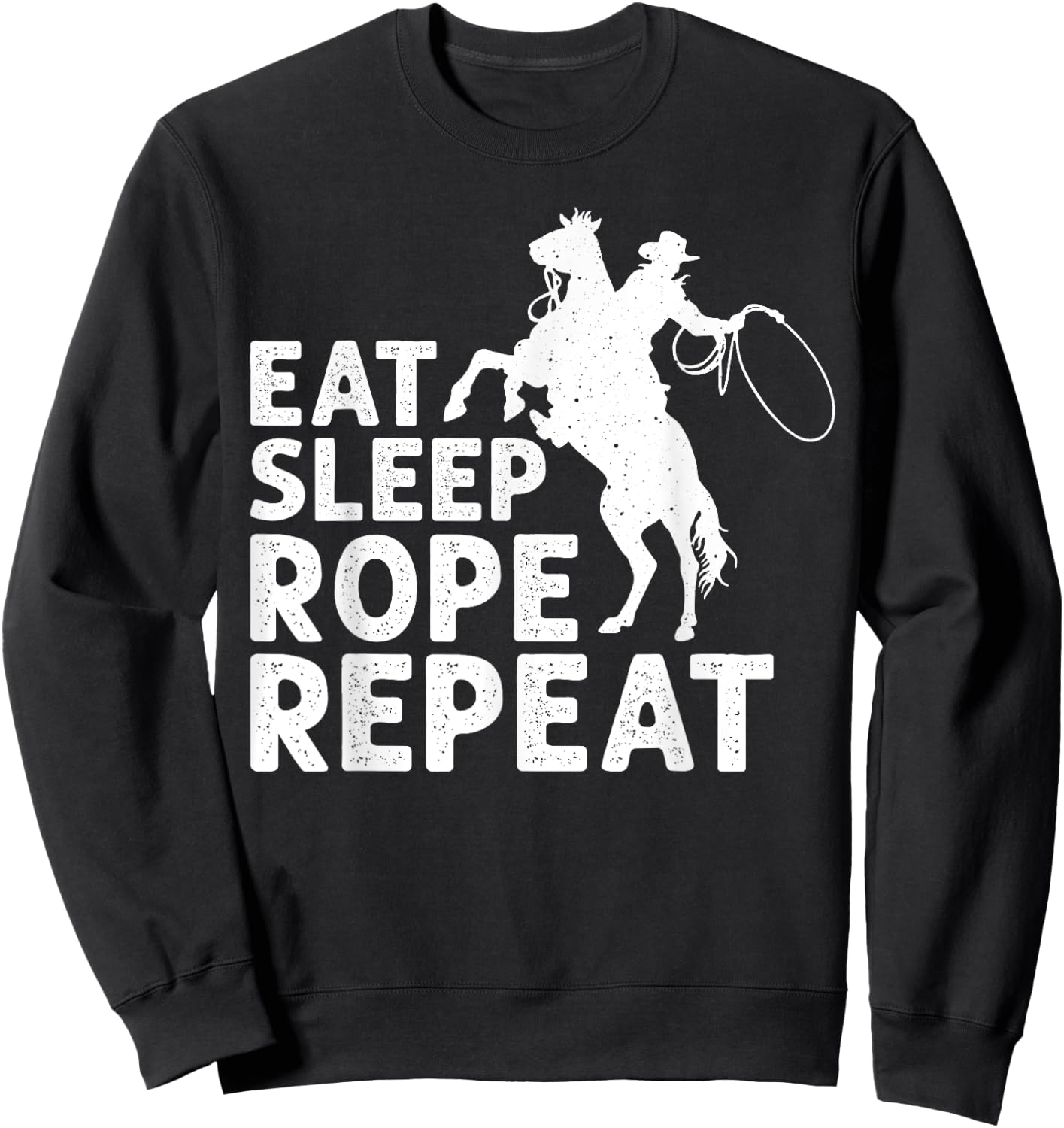 Cool Roping Women Bull Rider Cowboy Accessories Sweatshirt - Sweatshirt | Black