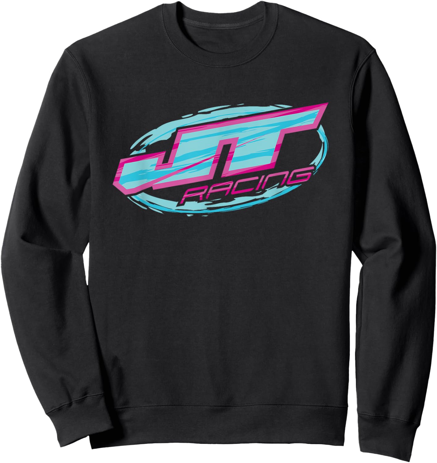Blue and Pink JT Racing Logo , Black, S Sweatshirt - Sweatshirt | Black