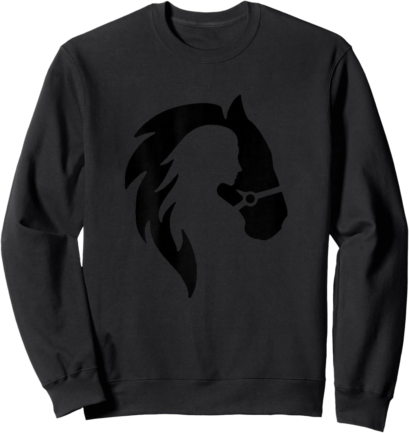Horse Lover Women Girl Western Gift Sweatshirt - Sweatshirt | Black