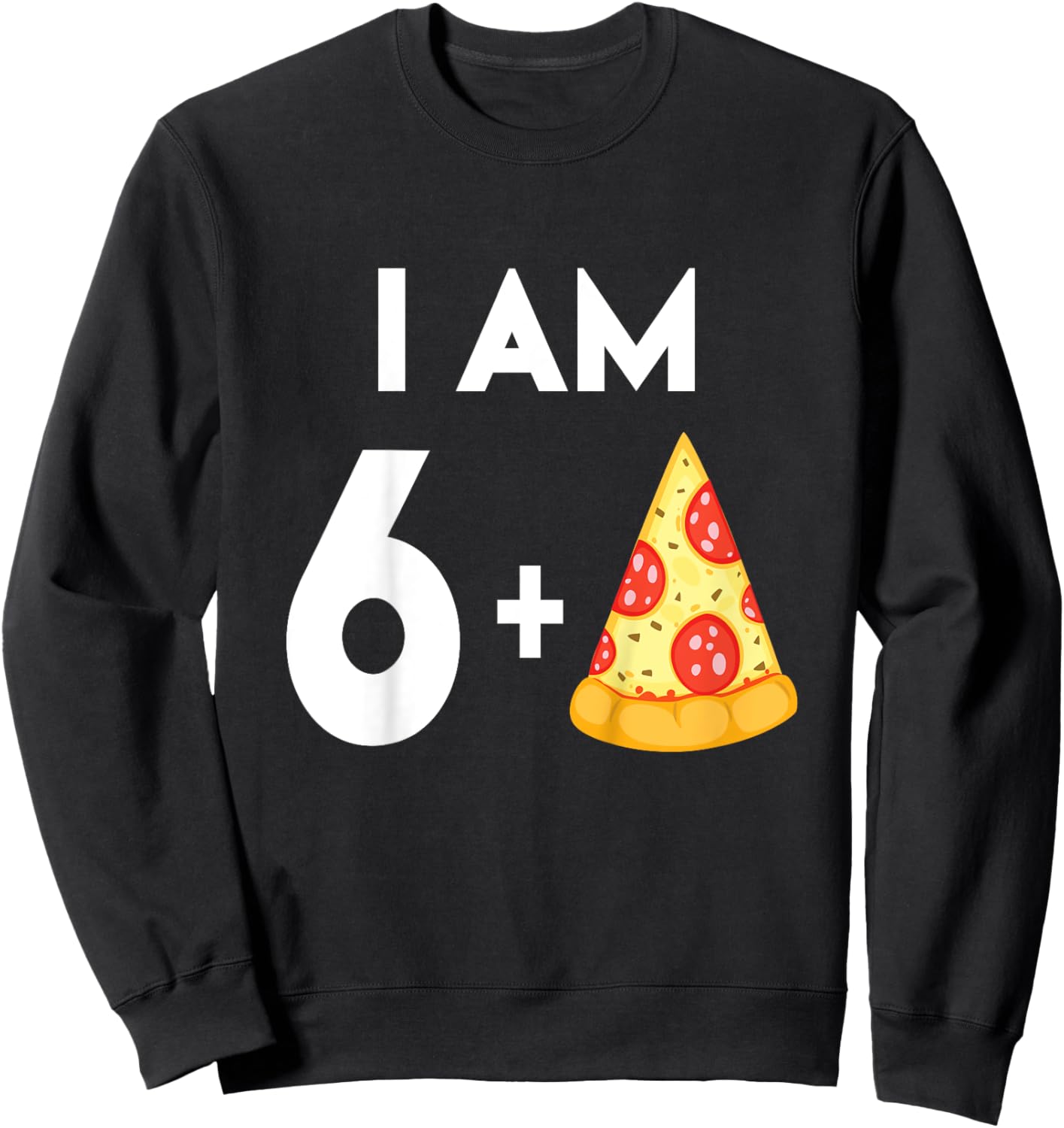 7 Years Old Pizza Gift 7th Birthday Shirt Sweatshirt - Sweatshirt | Black