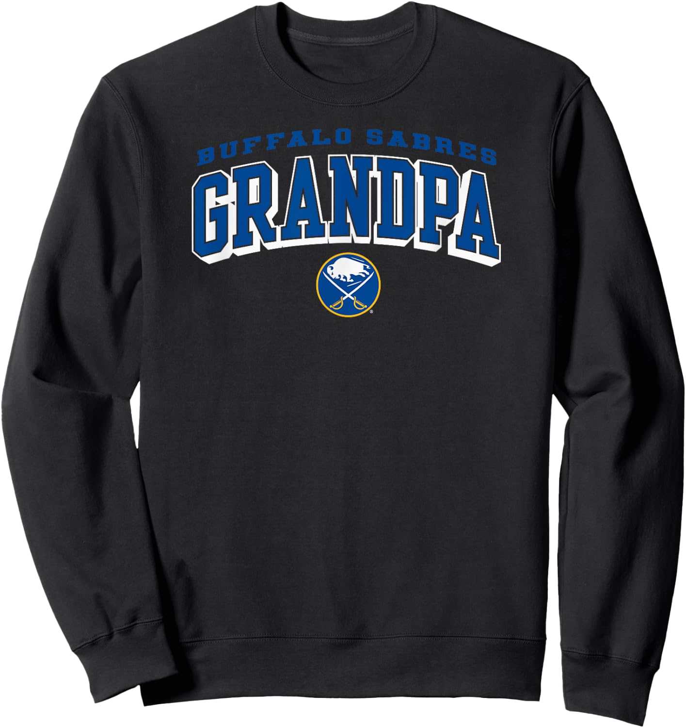 Buffalo Sabres Grandpa Arch Black NHL Officially Licensed Sweatshirt - Sweatshirt | Black