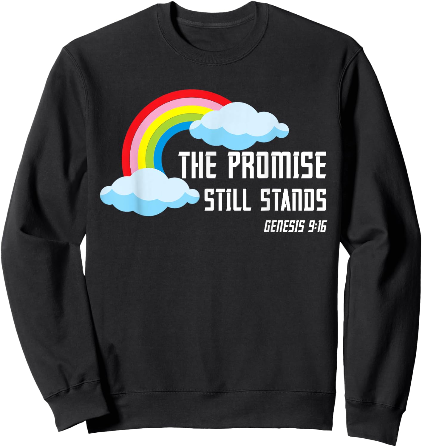 Genesis 9:16 Christian Bible Verse Sweatshirt - Sweatshirt | Black