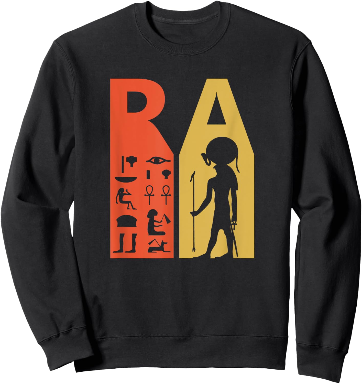 Amun-Ra - Old Egypt God of the Sun RA Sweatshirt - Sweatshirt | Black