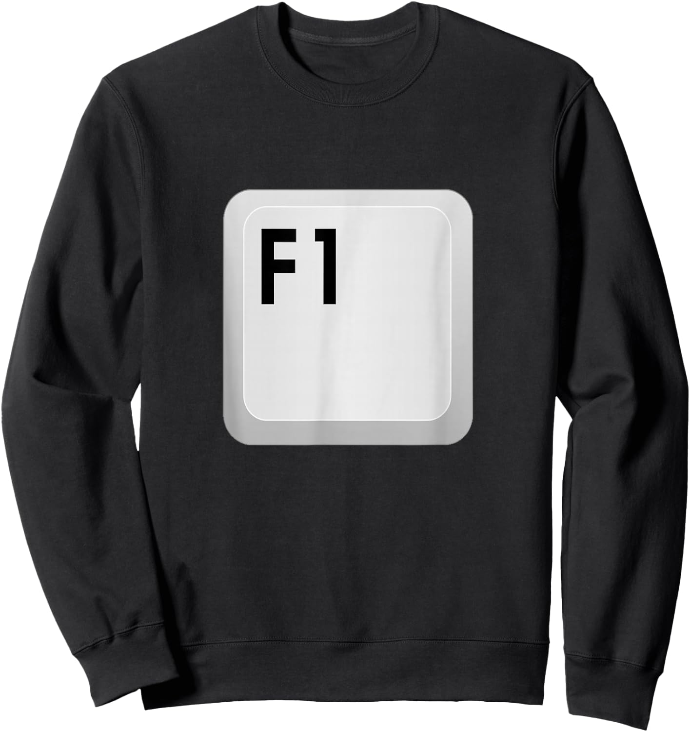 F1 Help keyboard key funny Sweatshirt - Sweatshirt | Black