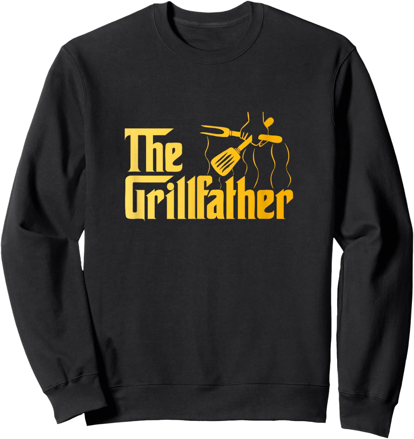 The Grillfather BBQ Grill & Smoker | Barbecue Chef Sweatshirt - Sweatshirt | Black
