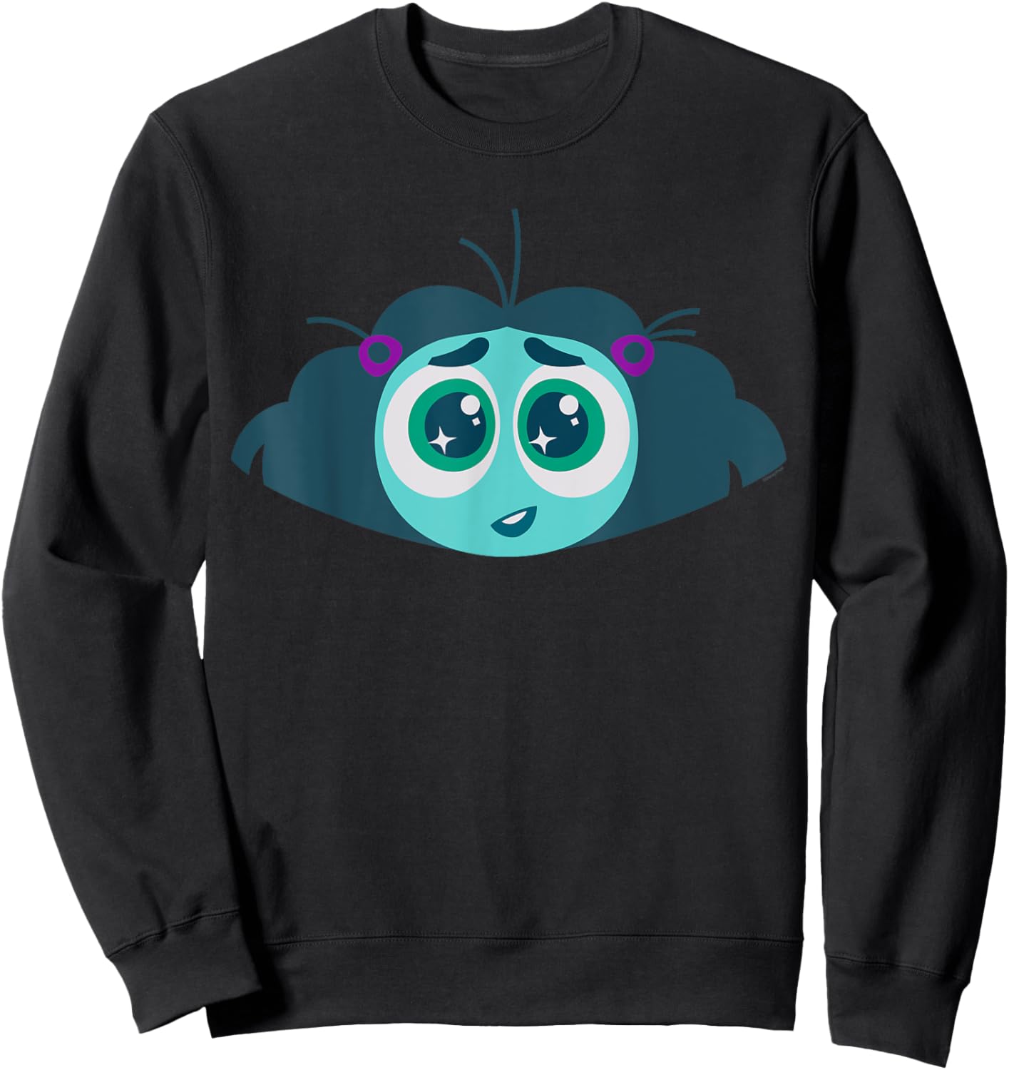 Disney and Pixar's Inside Out 2 Envy Big Face Costume , Black, S Sweatshirt - Sweatshirt | Black