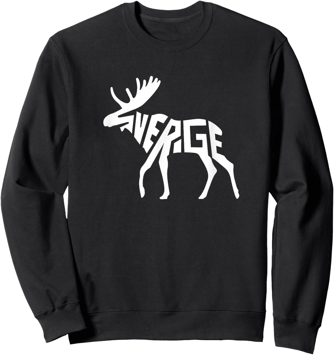 Sweden Sverige Moose Word Art - Funny Animal Sweatshirt - Sweatshirt | Black
