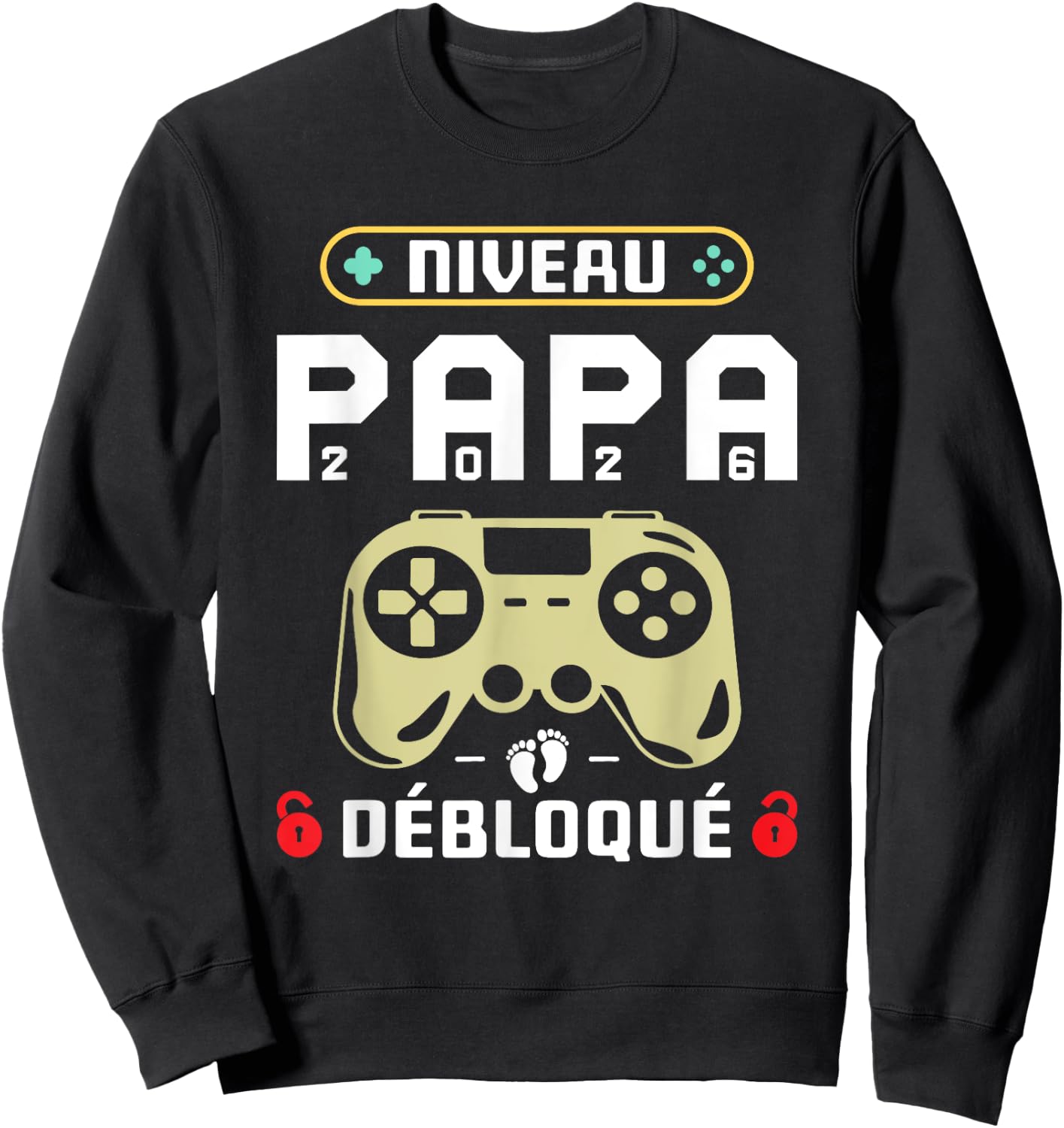 Dad Gamer in 2026 - Unlocked Dad Level Baby Riding Sweatshirt - Sweatshirt | Black