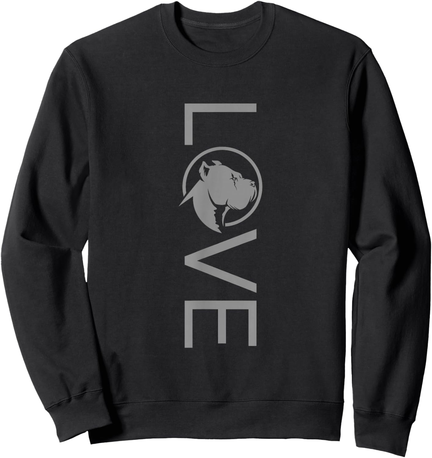 Love Pitbull Terrier Dog Apparel - Pitbull Sweatshirt - Sweatshirt | Black