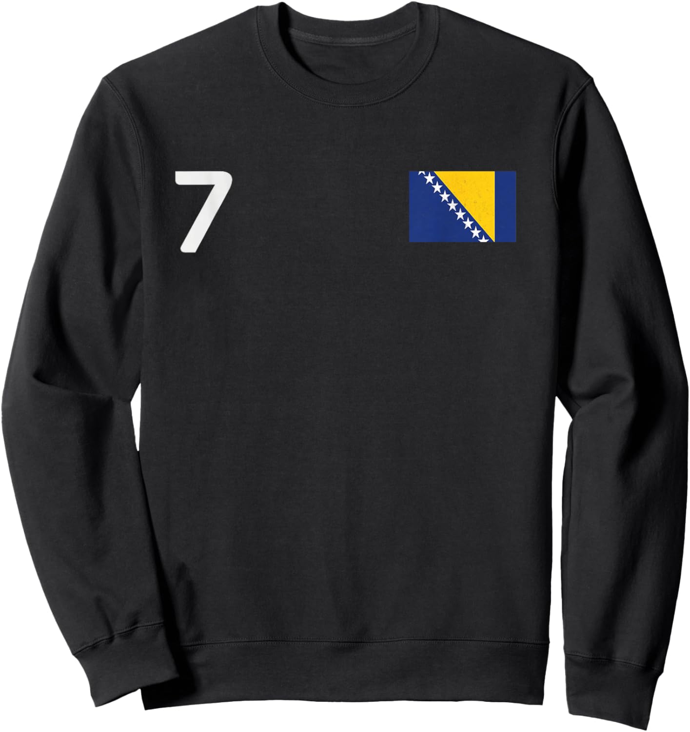 Bosnia and Herzegovina 7 National Flag Country Pride Sweatshirt - Sweatshirt | Black