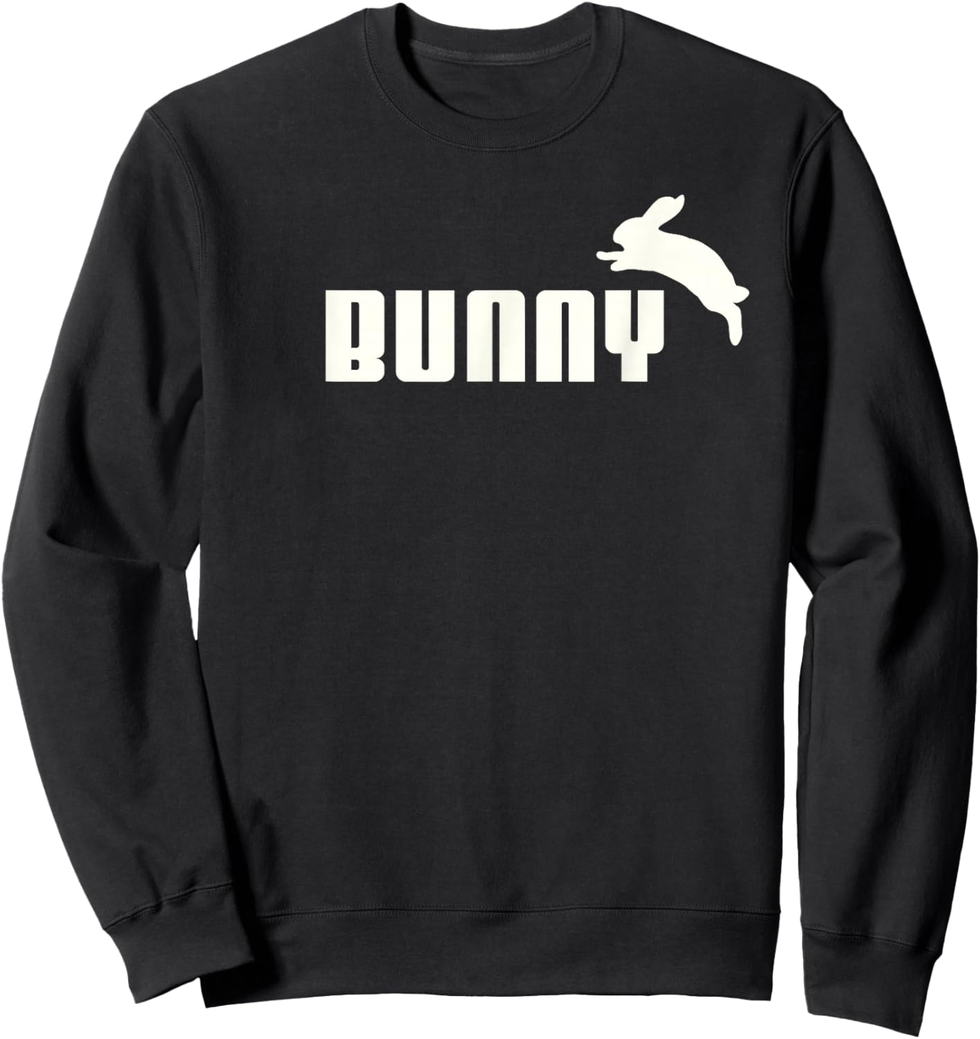 Funny Jumping Rabbit I Jumping Bunny , black Sweatshirt - Sweatshirt | Black
