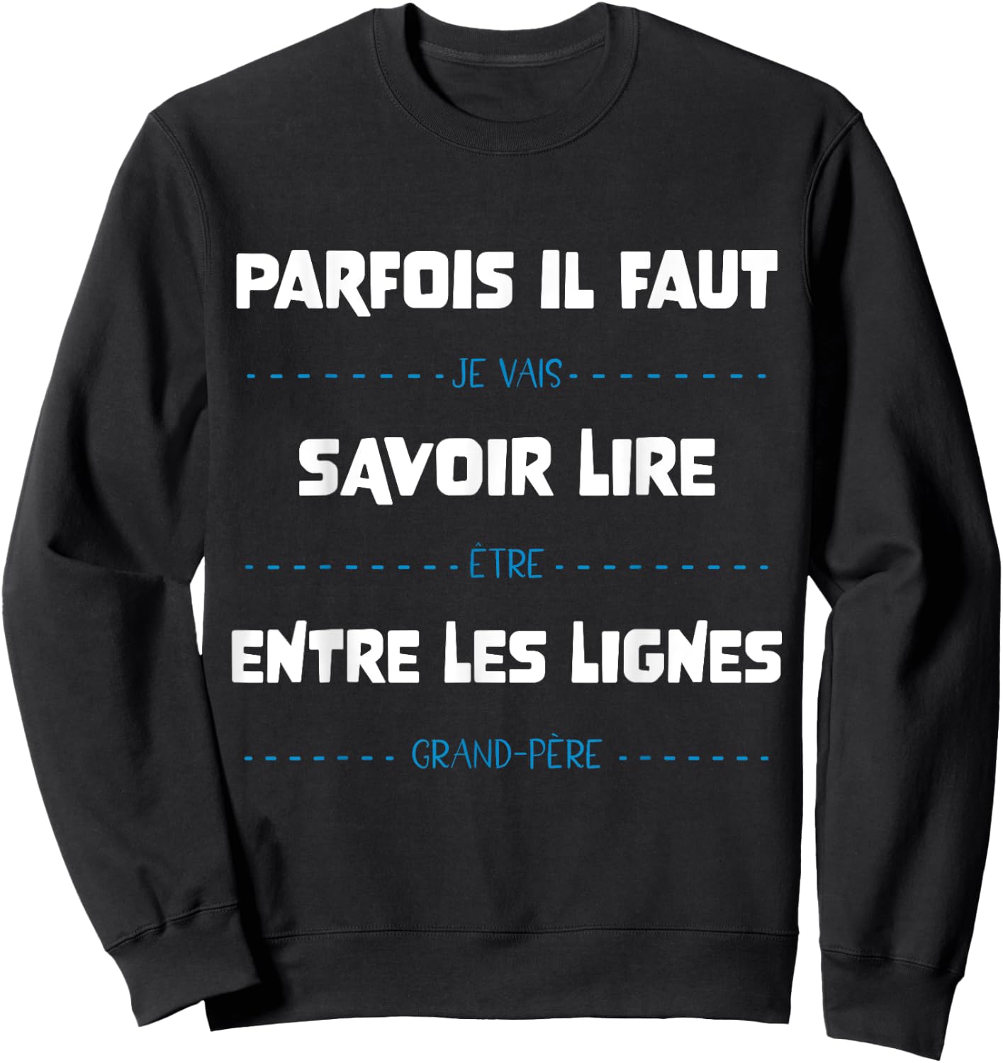 Futur Grand-Père Papy Annonce Grossesse Humour , Blue, S Sweatshirt - Sweatshirt | Black