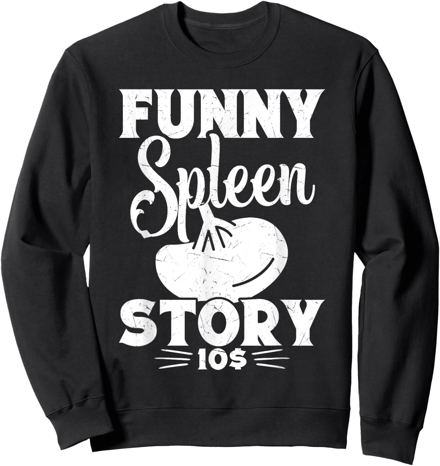 Spleen Plush Spleen Surgery Warrior Splenectomy Recovery Sweatshirt - Sweatshirt | Black