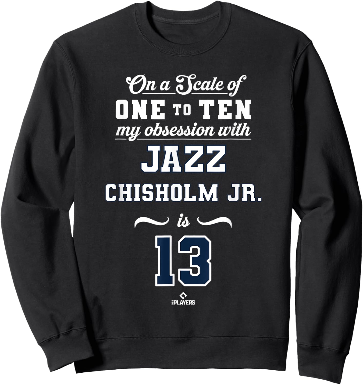 Obsession Jazz Chisholm Jr 13 New York MLBPA Sweatshirt - Sweatshirt | Black