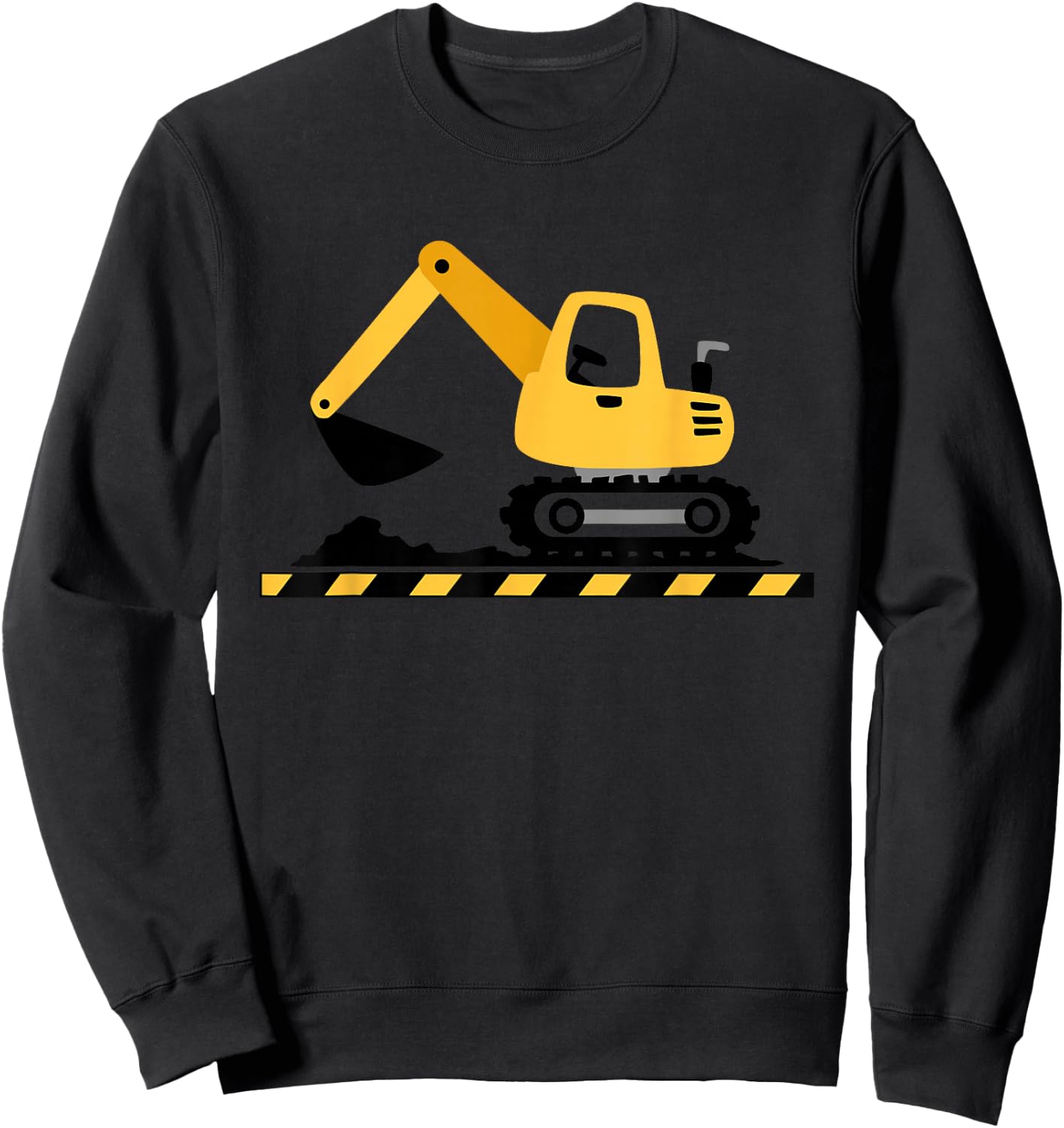 Excavator Construction Site Construction Worker Truck Construction Site Vehicle Boy , gray Sweatshirt - Sweatshirt | Black