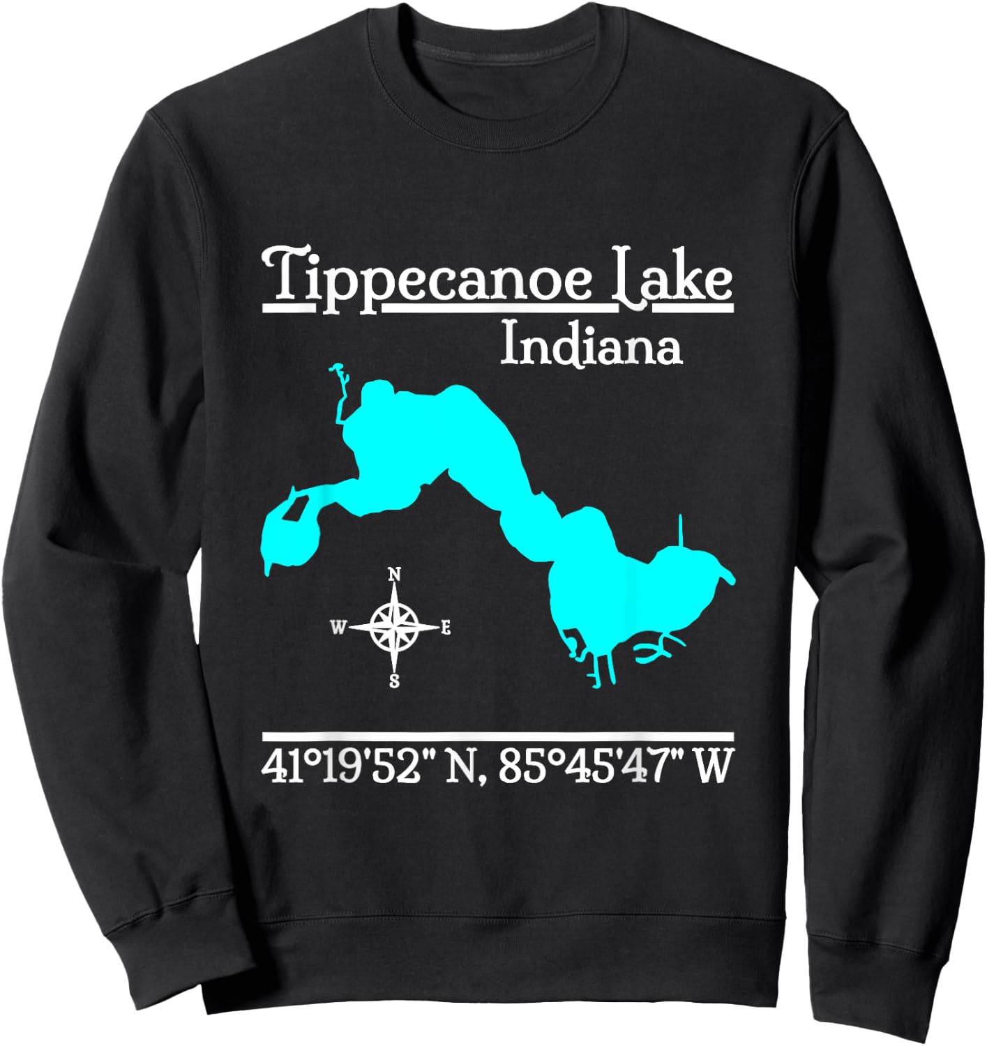 Tippecanoe Lake - Indiana Sweatshirt - Sweatshirt | Black