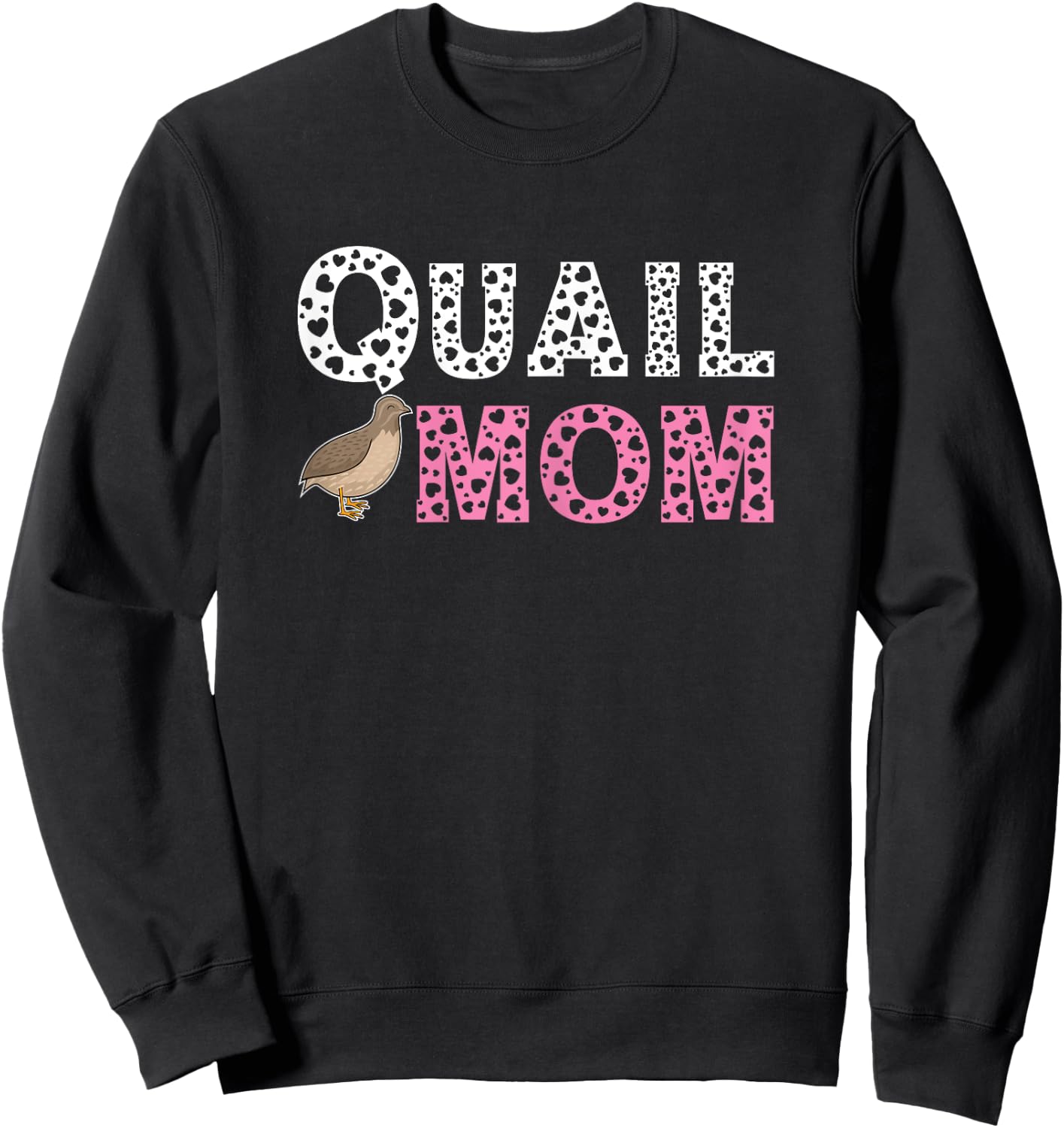 Quail Mom - Funny Quails Bird Lover Owner Mama Sweatshirt - Sweatshirt | Black