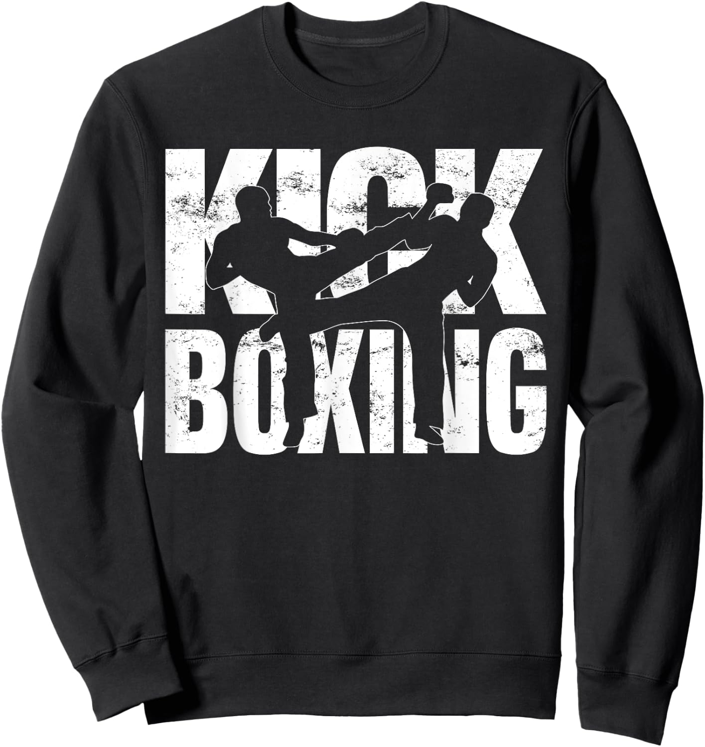 Kickboxing Grunge Design - Kickboxing Fight Kickboxer Sweatshirt - Sweatshirt | Black