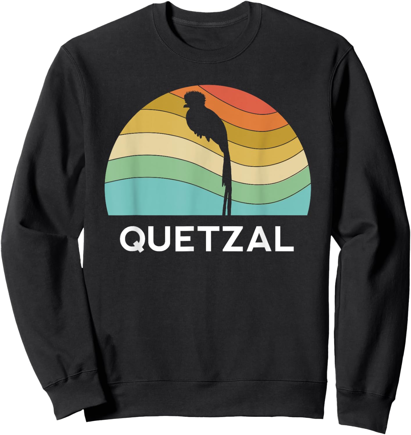 Quetzal Guatemala Retro Chapin Vintage Maya Antigua Atitlan Sweatshirt - Sweatshirt | Black