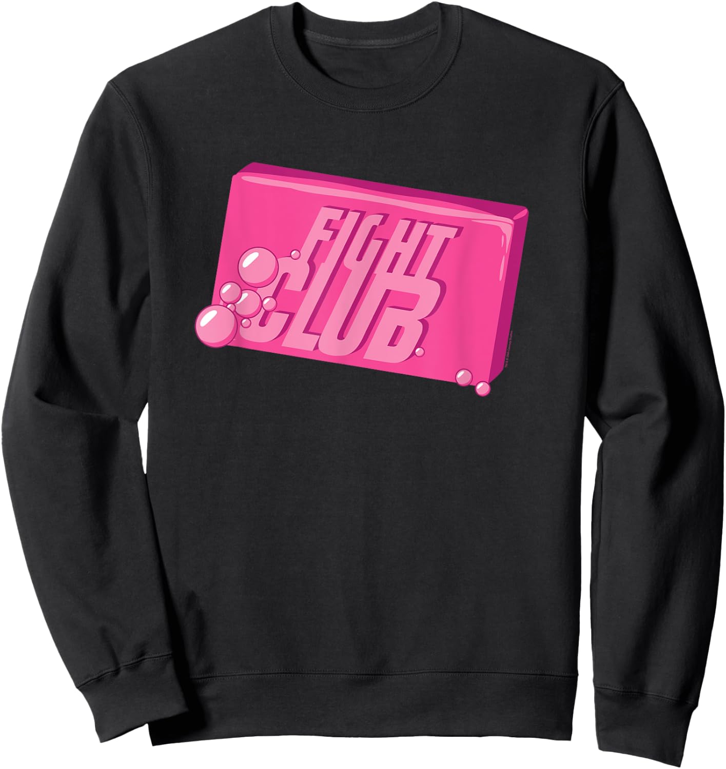 Fight Club 1999 Movie Official Illustrated Soap Film Logo , Black, S Sweatshirt - Sweatshirt | Black