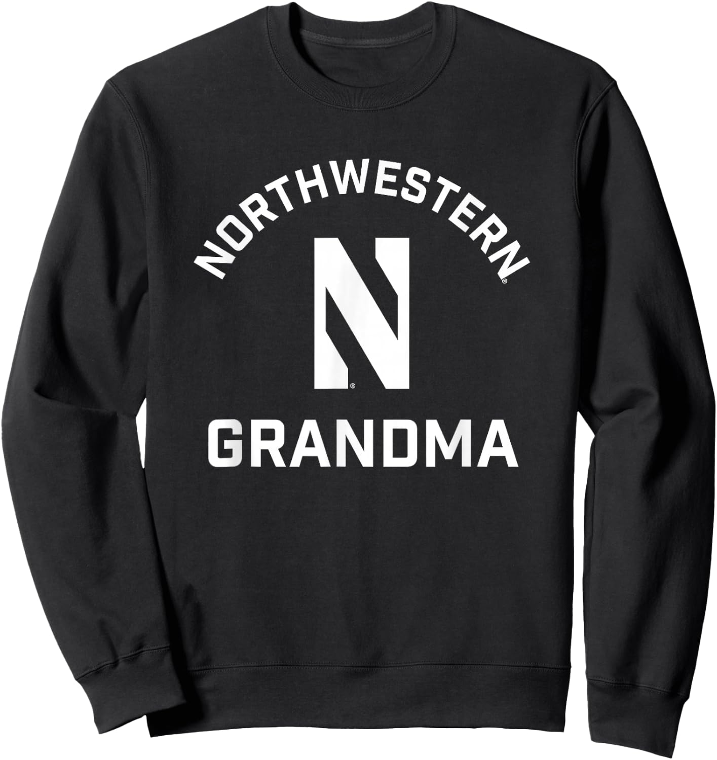 Northwestern University Wildcats Arched Grandma Sweatshirt - Sweatshirt | Black