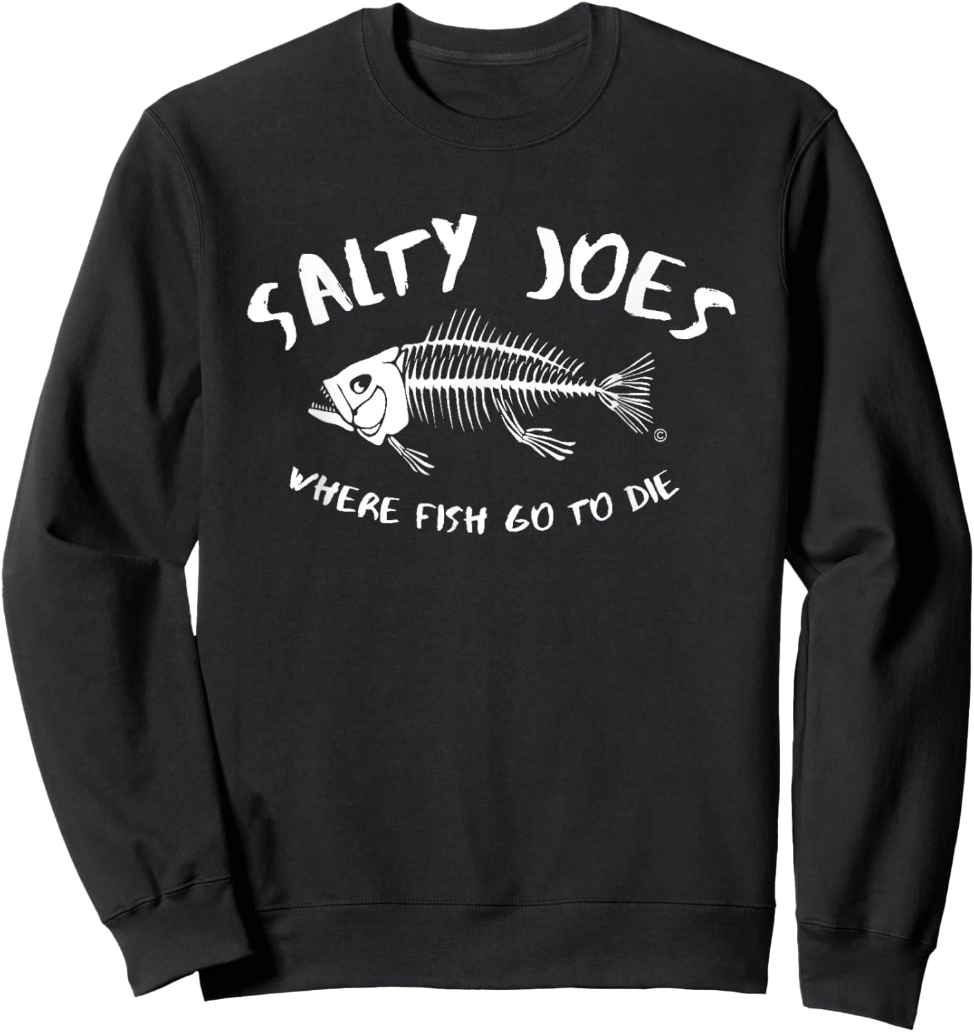 Salty Joe's Where Fish Go To Die Surf Shop Graphic Sweatshirt - Sweatshirt | Black