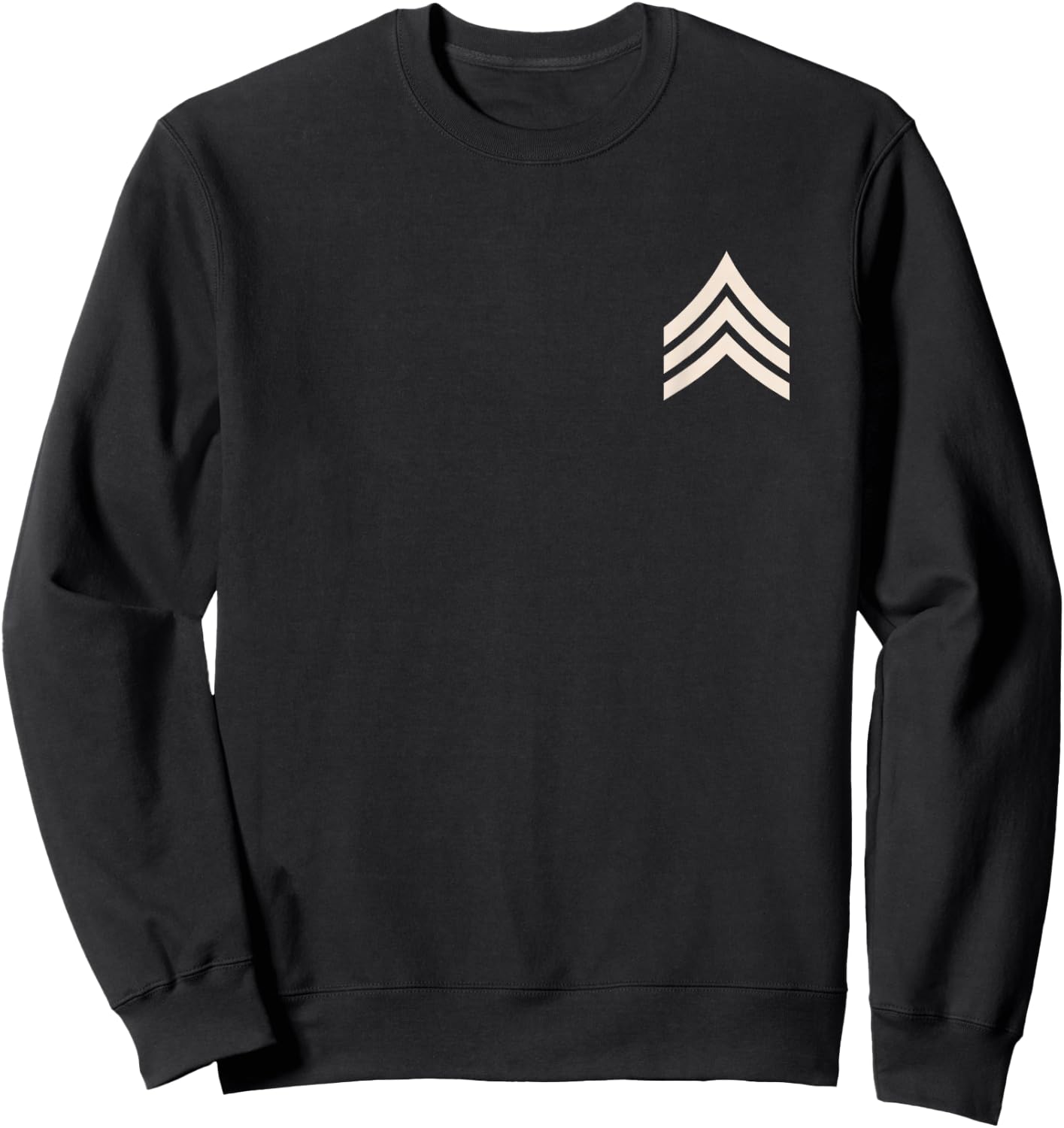 Sergeant Stripes Sarge Rank Insignia Sweatshirt - Sweatshirt | Black