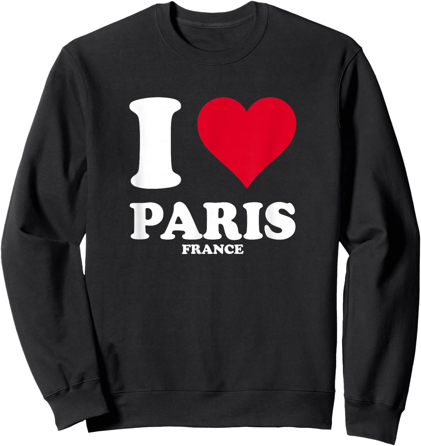 Red Heart "Ich Liebe Paris" , Black, S Sweatshirt - Sweatshirt | Black