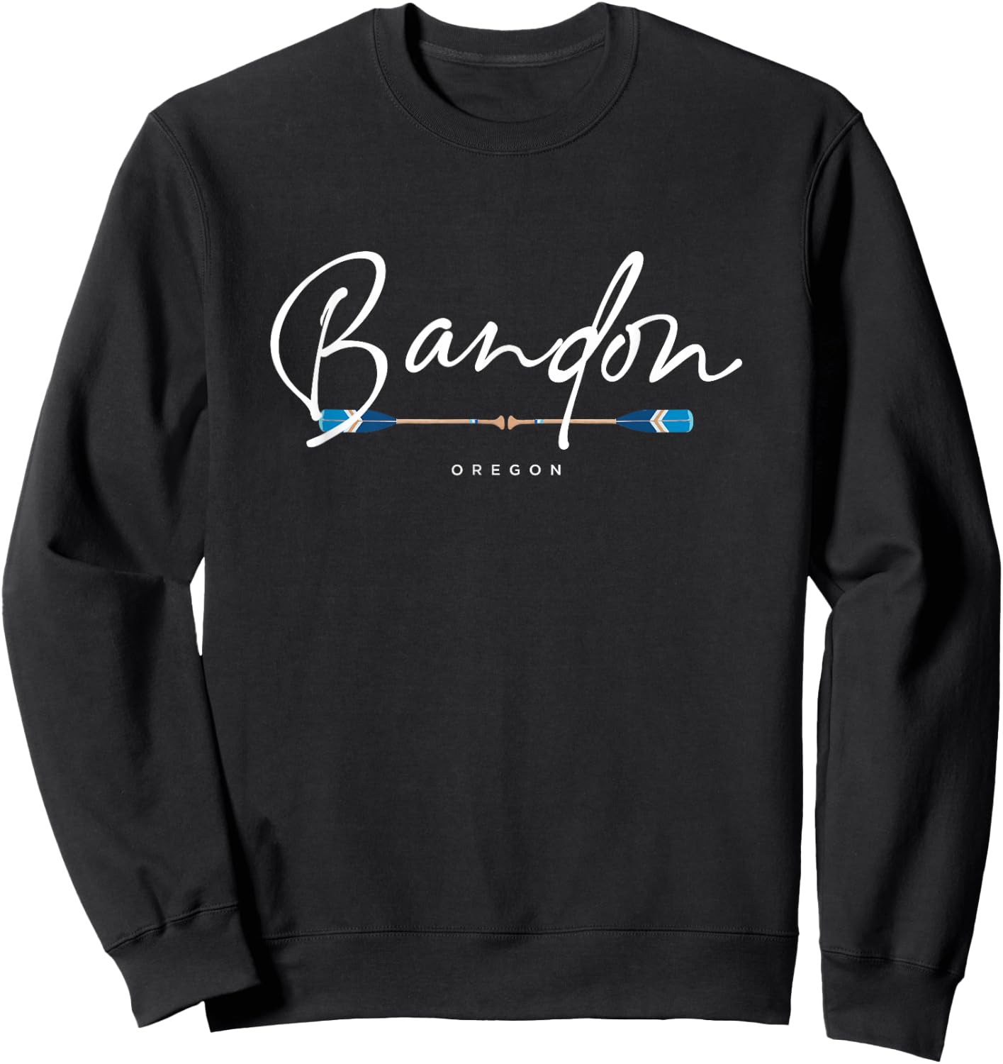 Bandon Oregon Oars Graphic Sweatshirt - Sweatshirt | Black