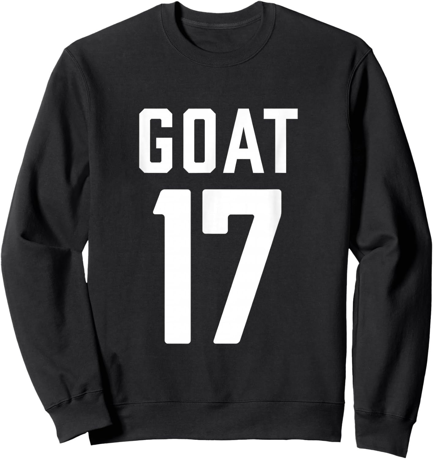 Retro Sports | Greatest Of All Time Number 17 Sweatshirt - Sweatshirt | Black