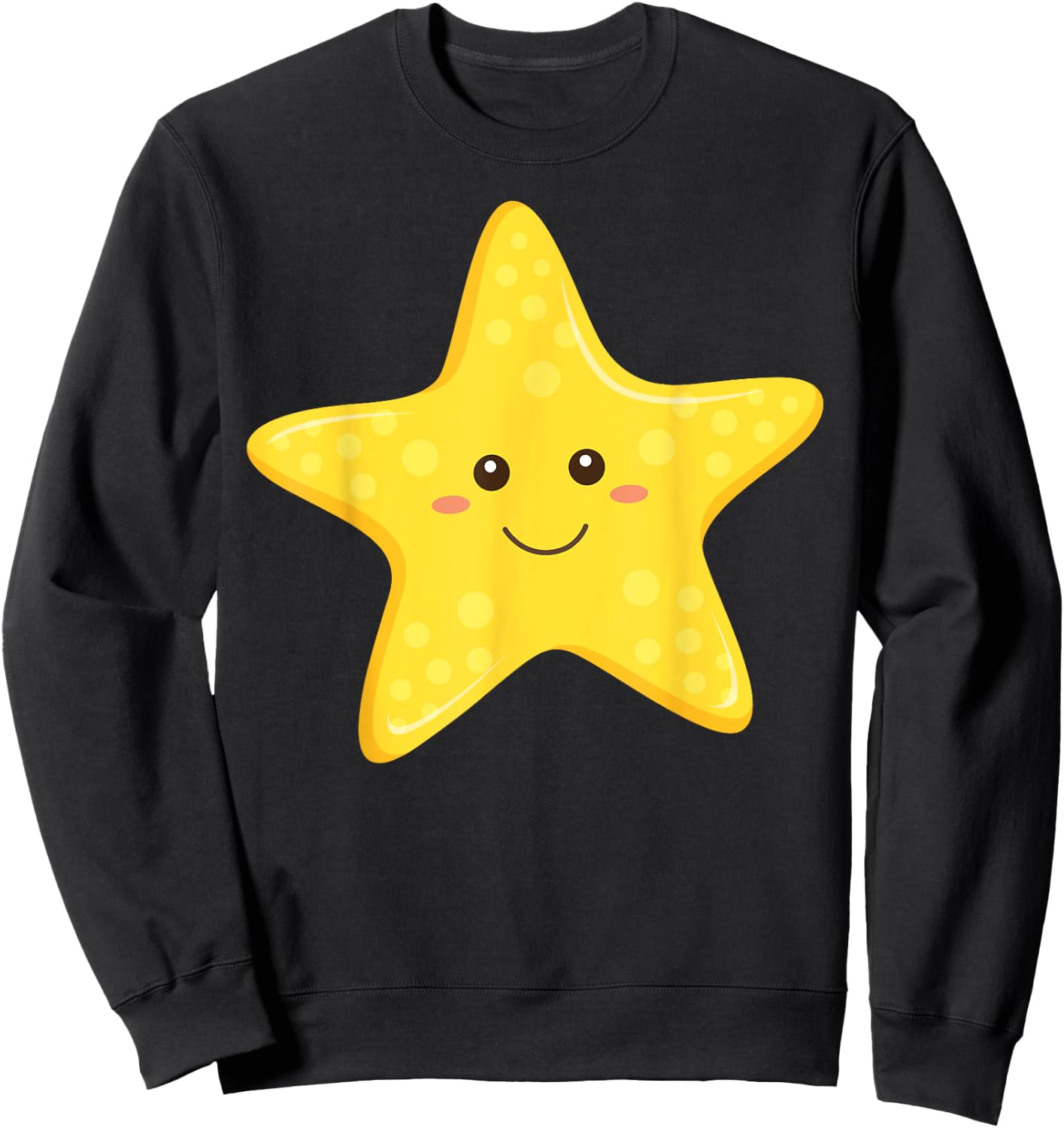 Funny Starfish Happy Star for Children Toddlers Sweatshirt - Sweatshirt | Black