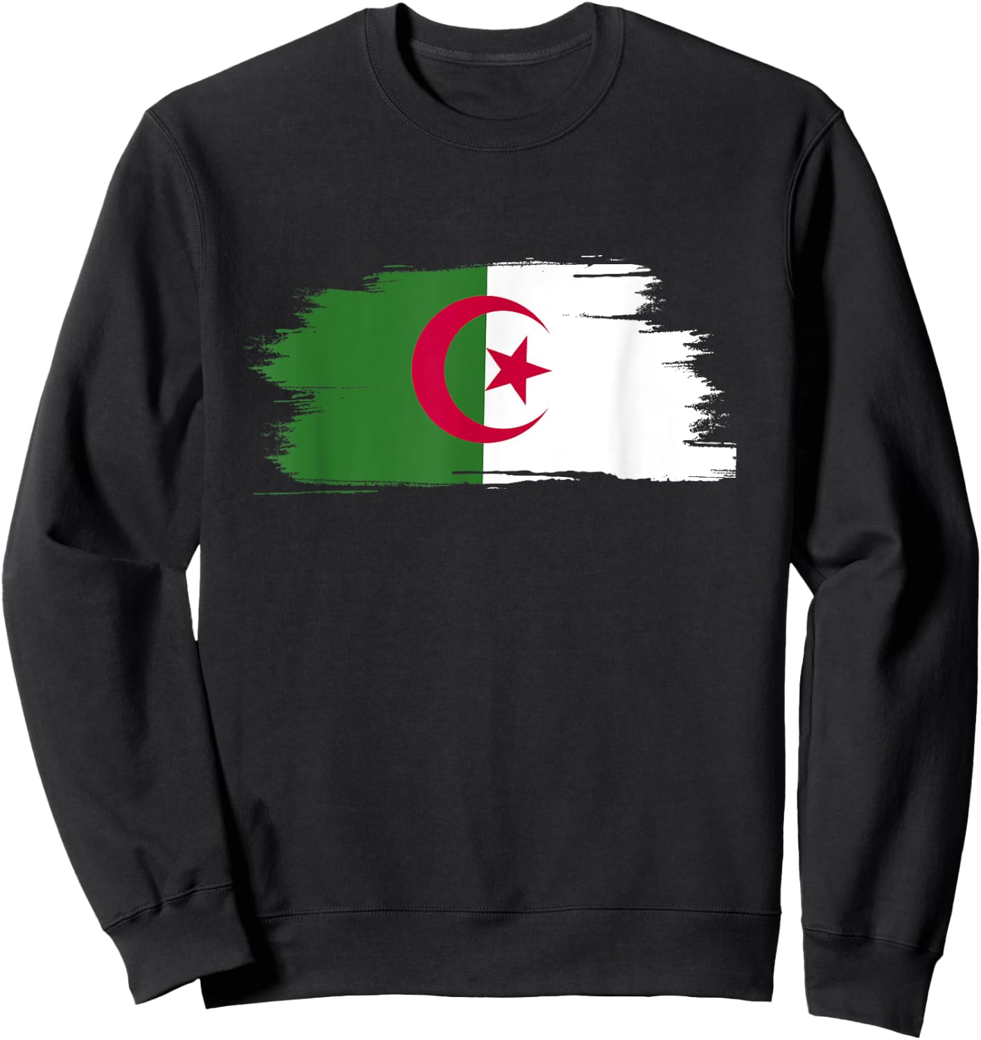 Algerian Flag Football Gift Jersey Dz , Black, S Sweatshirt - Sweatshirt | Black