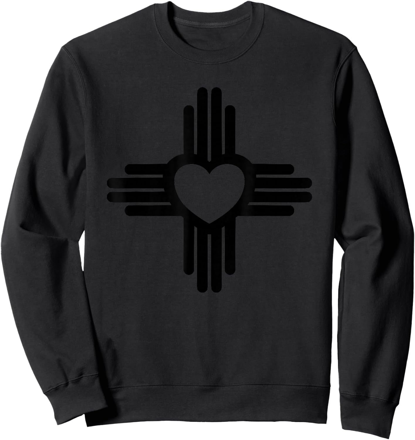Zia Symbol Heart - I Love New Mexico Sweatshirt - Sweatshirt | Black