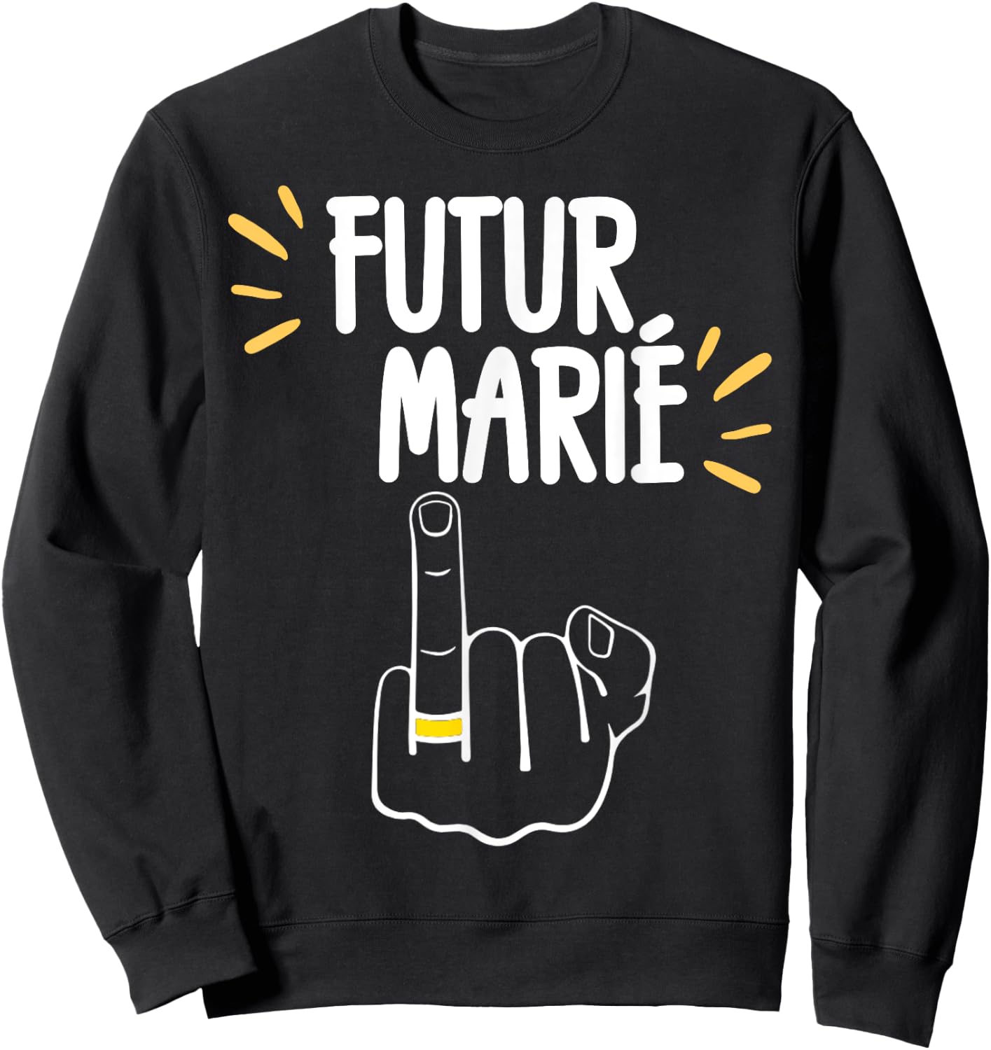 Futur Marié Enterrement Vie De Garçon EVG Humour , Black, S Sweatshirt - Sweatshirt | Black