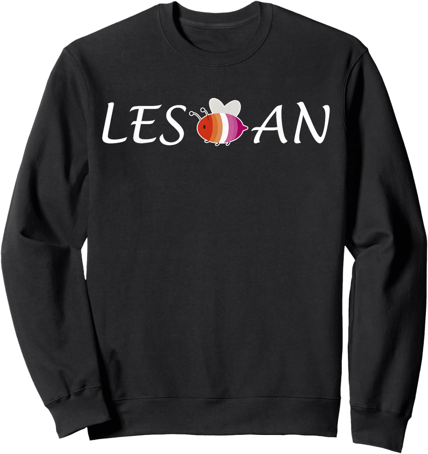 Les Bee An Funny Lesbian Pride Bee Joke Pun LGBTQ Sweatshirt - Sweatshirt | Black